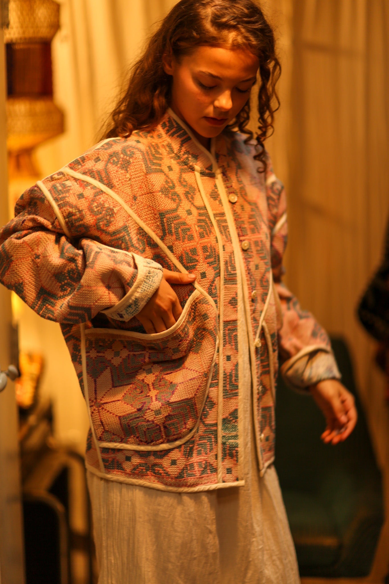 KANTHA JACKET PINK KANDA