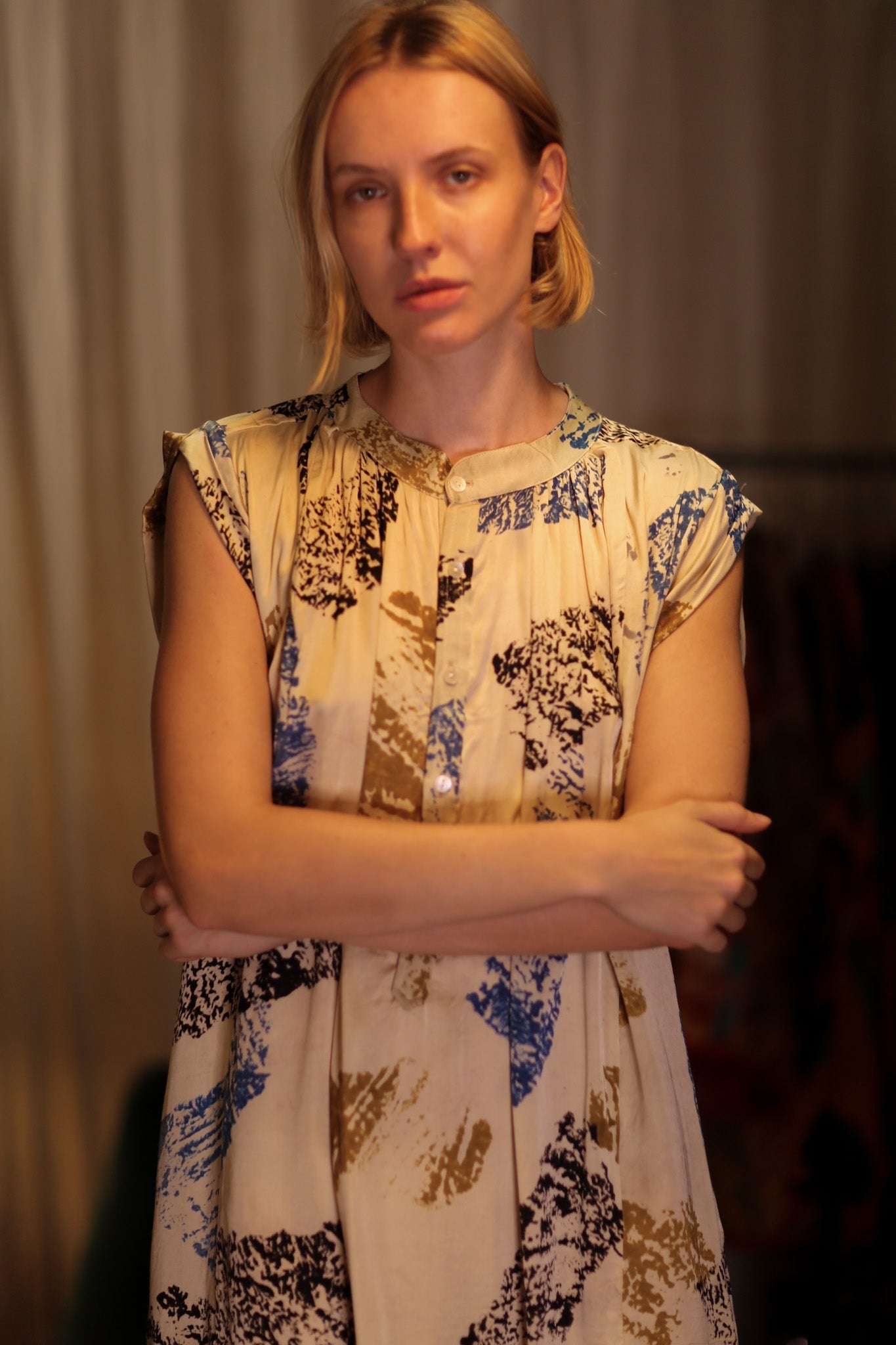 MARY SILK DRESS WHITE ARTIST