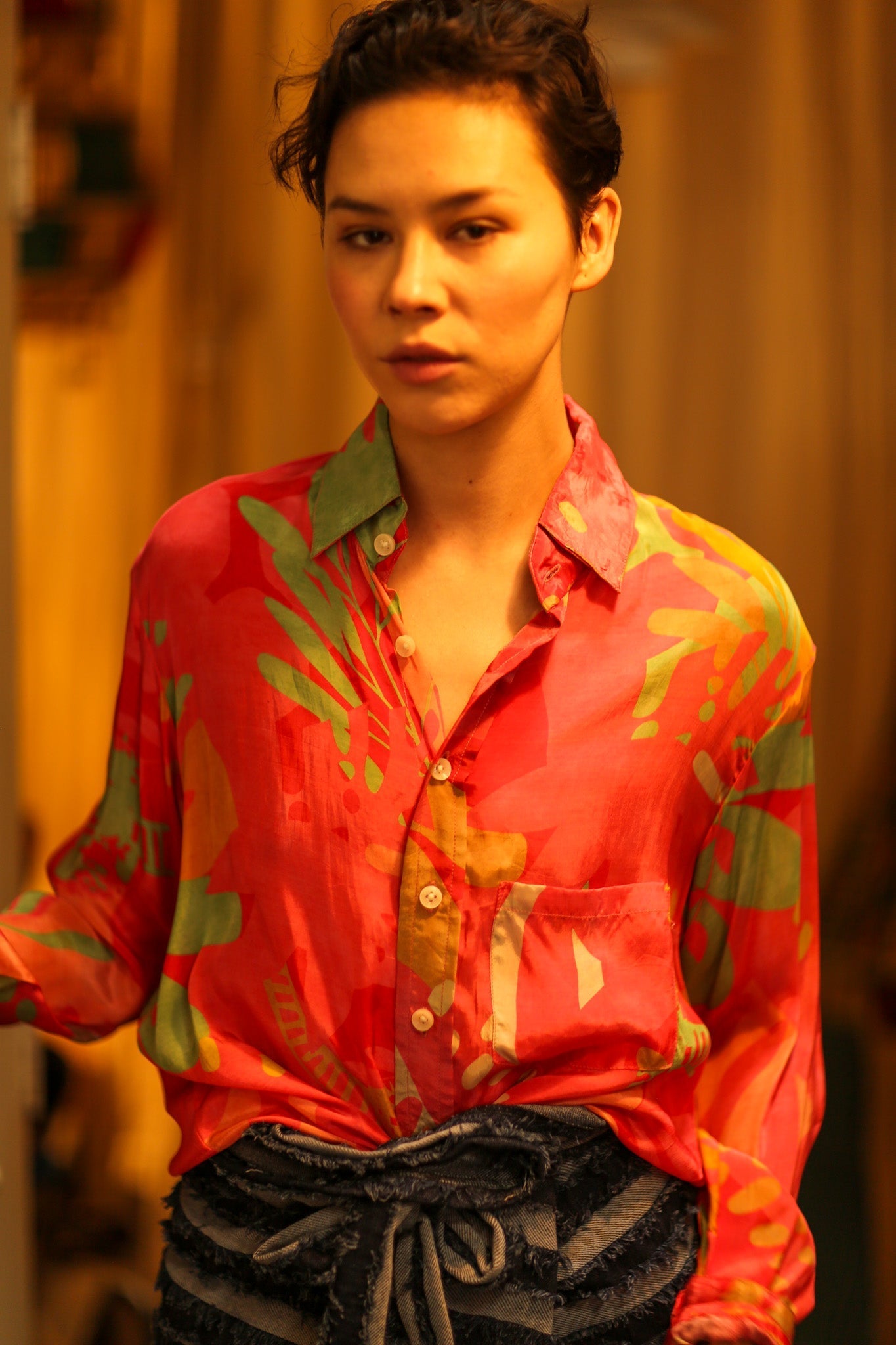 BOYFRIEND SHIRT BILLIE PINK SPLASH