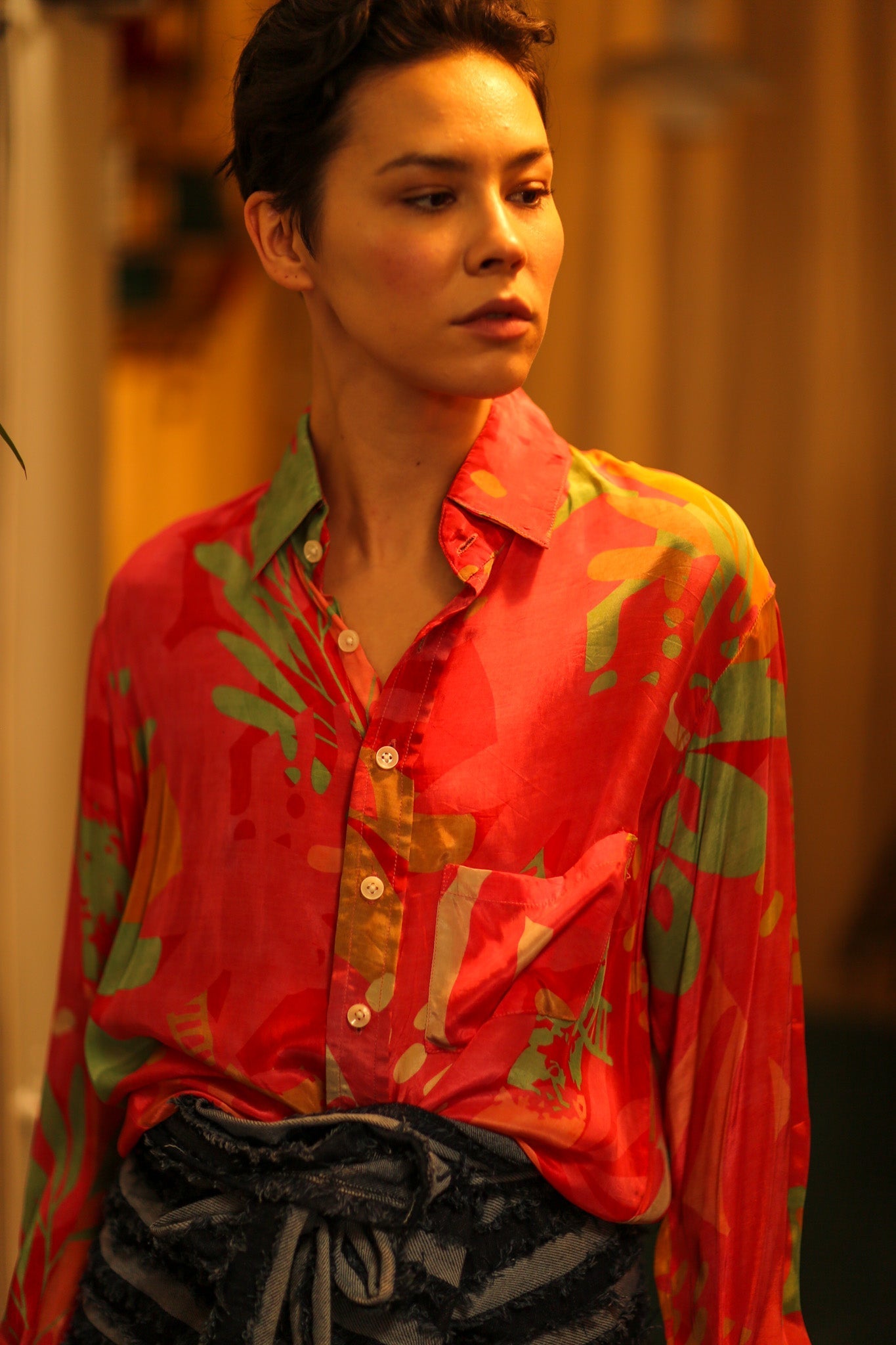 BOYFRIEND SHIRT BILLIE PINK SPLASH