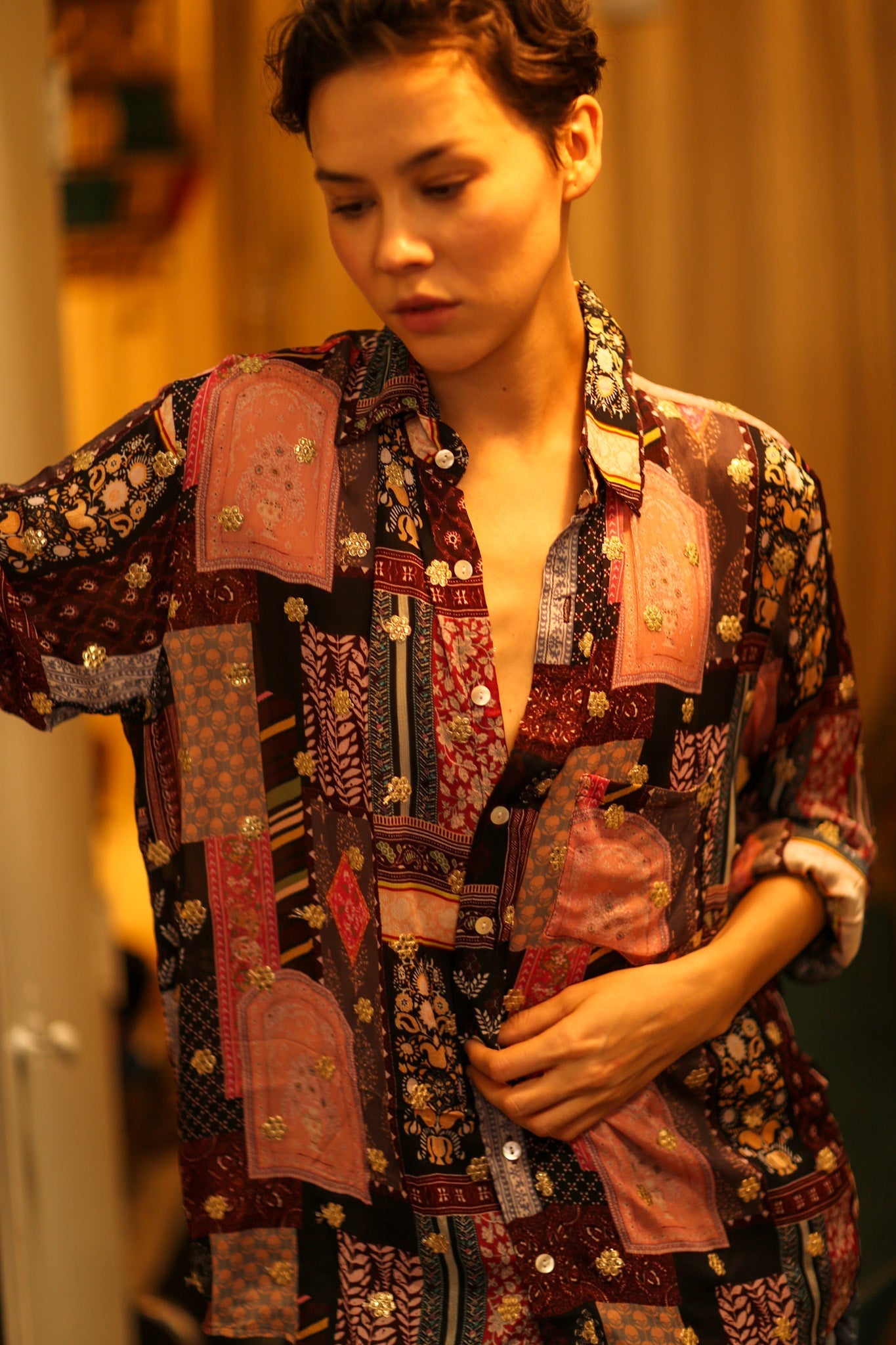 BOYFRIEND SHIRT BILLIE TIM EMBROIDERED