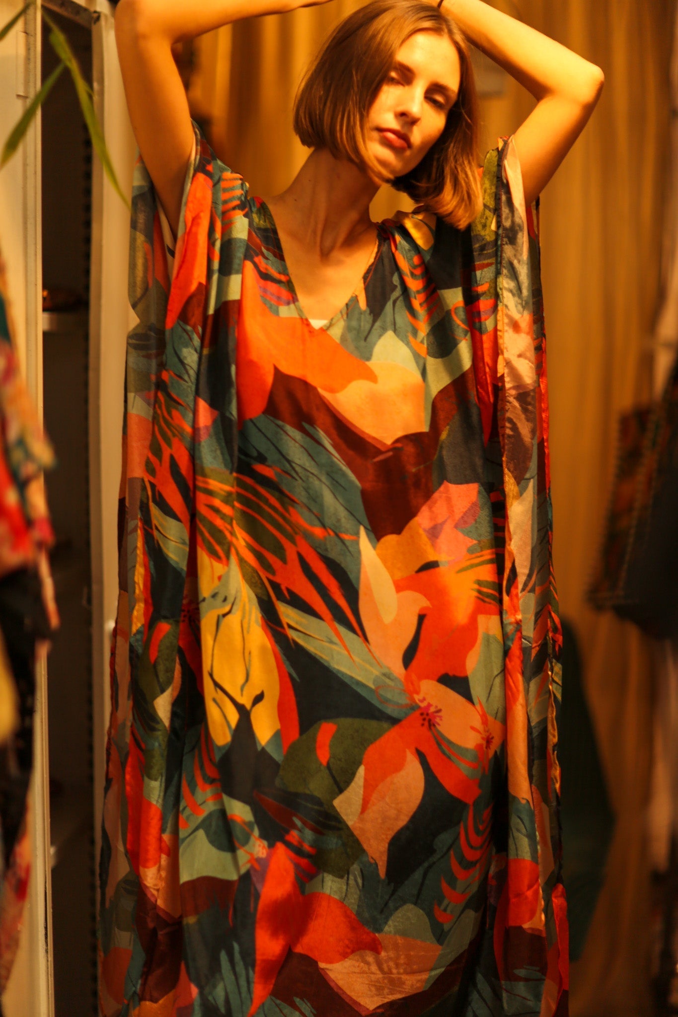 YAYA SILK KAFTAN CARMEN