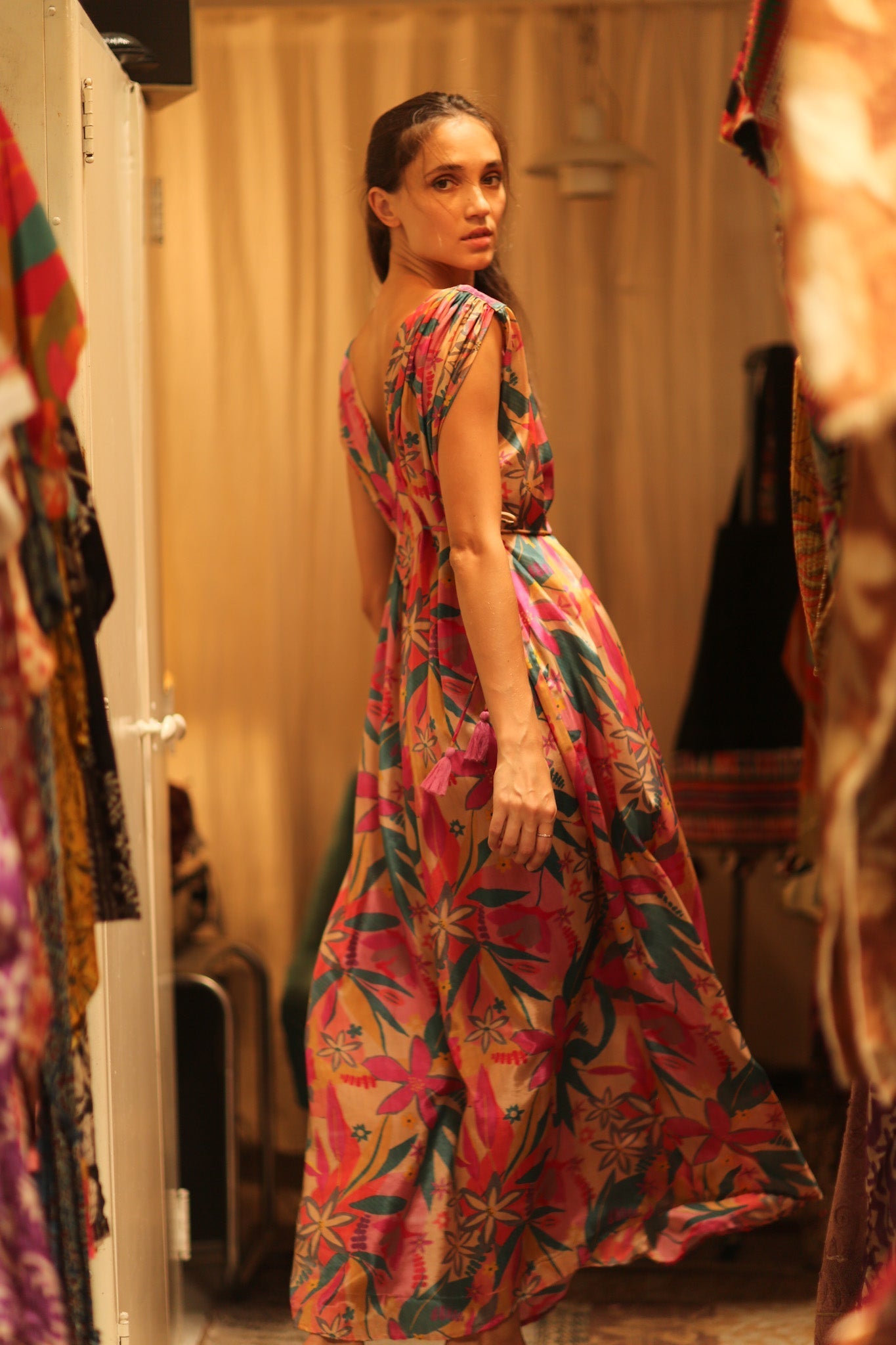 VICTORIA SILK DRESS FLOWER BOMB