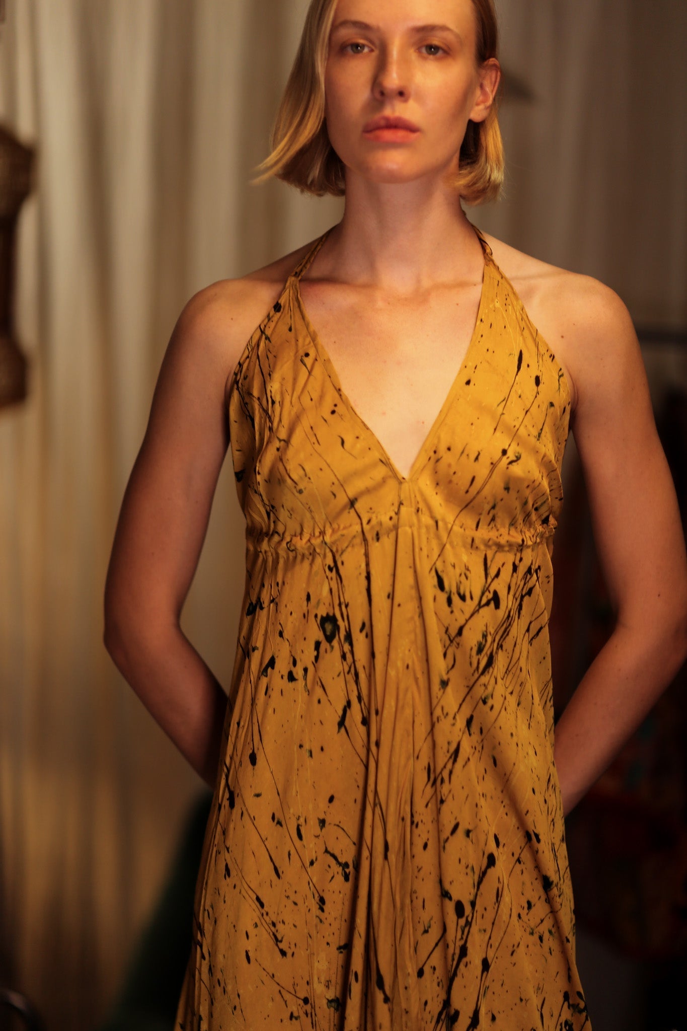 HANNAH SILK DRESS YELLOW POLLOCK