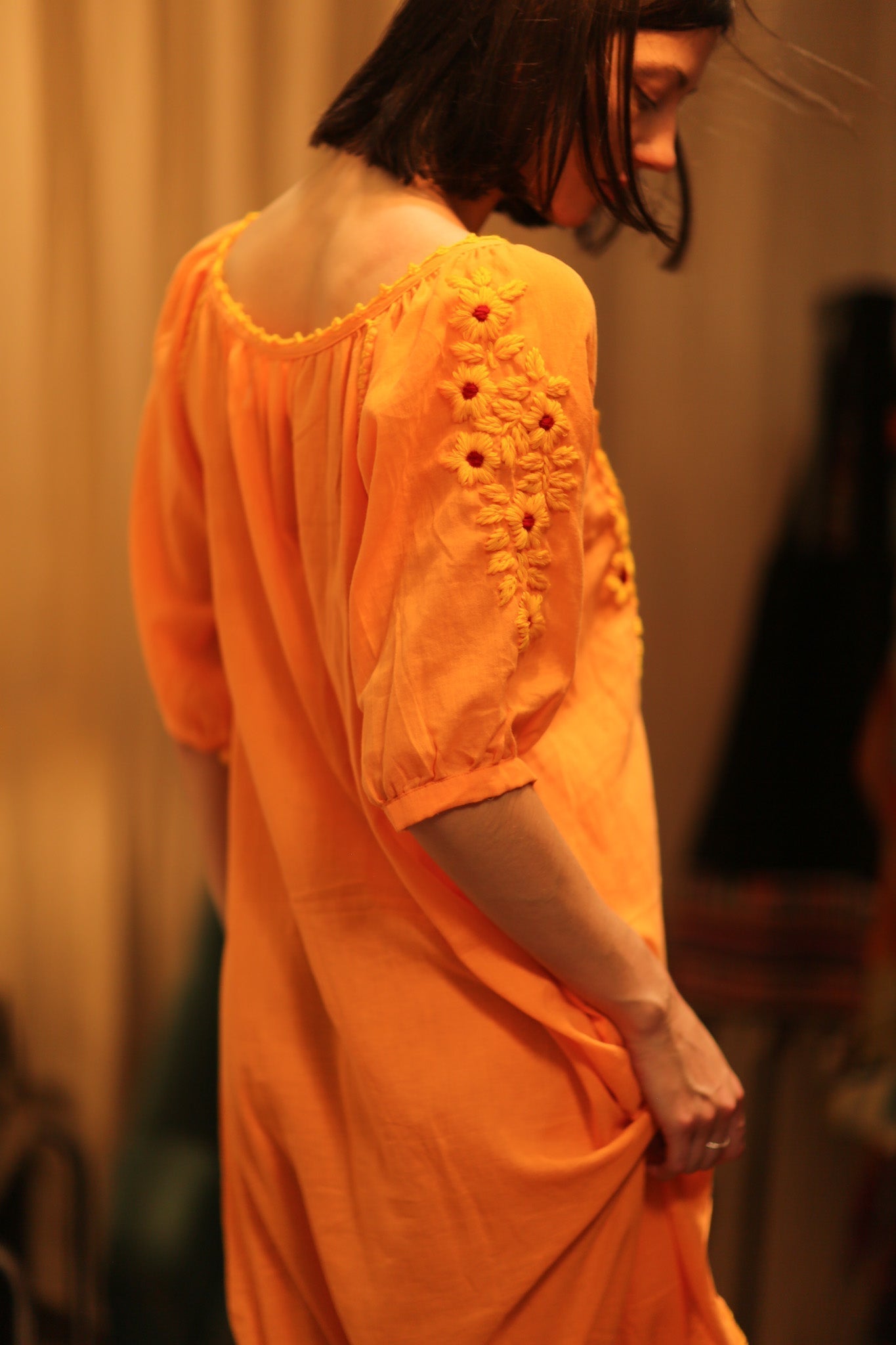 ADELE EMBROIDERED FLOWER DRESS - MOMO STUDIO BERLIN - Berlin Concept Store - sustainable & ethical fashion