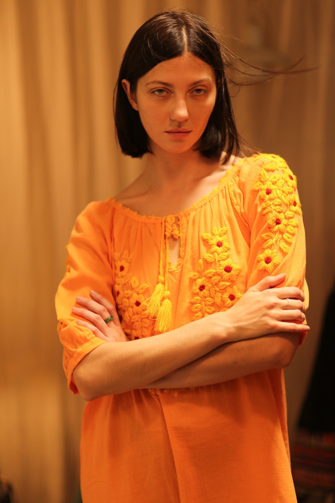 ADELE EMBROIDERED FLOWER DRESS - MOMO STUDIO BERLIN - Berlin Concept Store - sustainable & ethical fashion