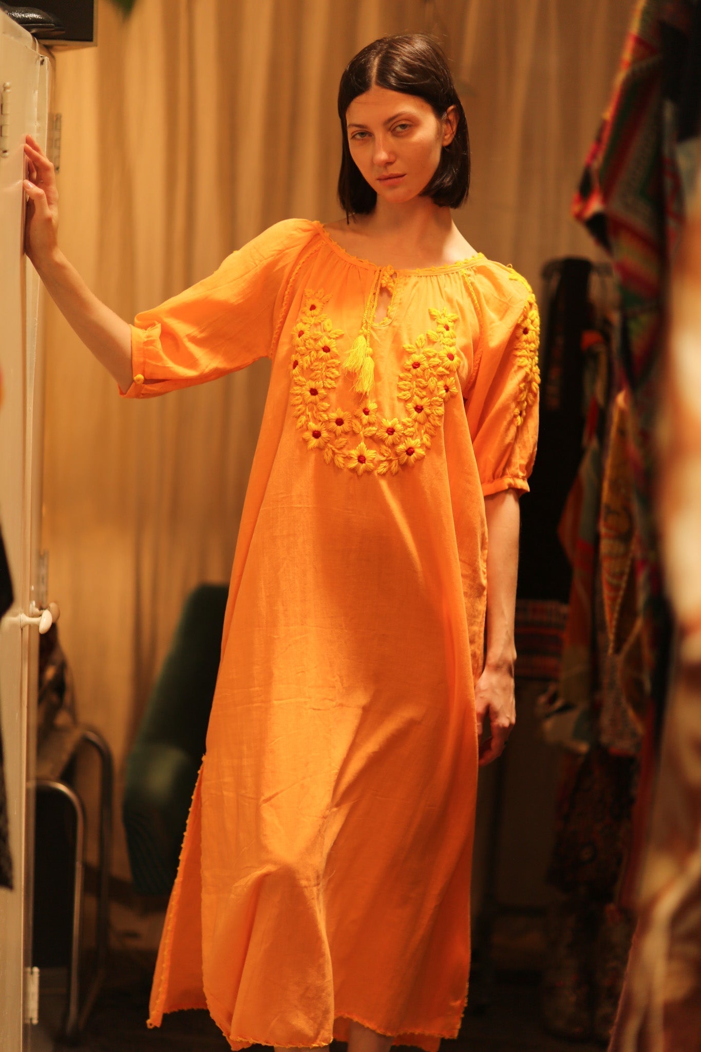 ADELE EMBROIDERED FLOWER DRESS - MOMO STUDIO BERLIN - Berlin Concept Store - sustainable & ethical fashion