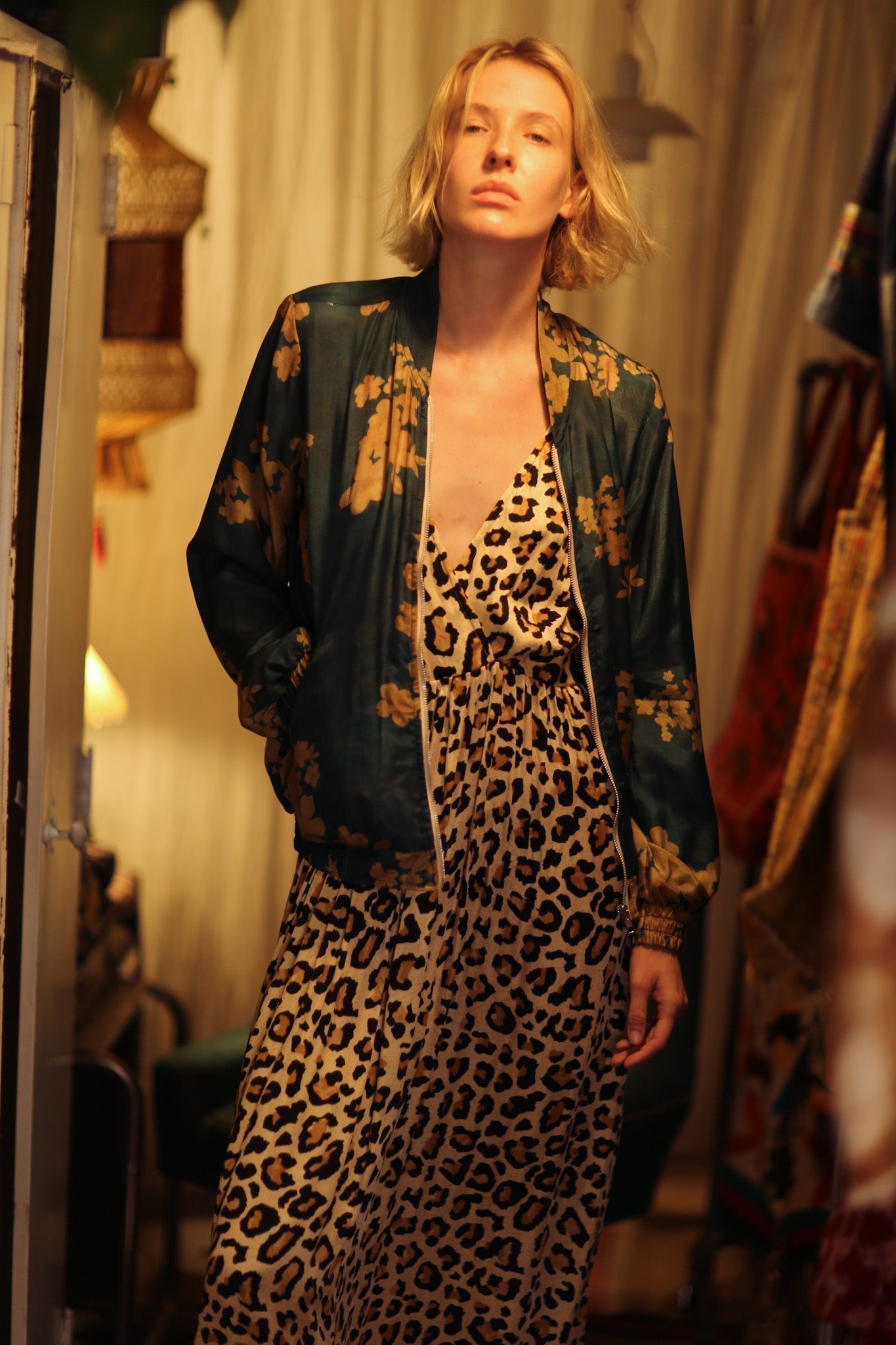 ANCHA SILK BOMBER JACKET GOLDEN BOUQUET - MOMO STUDIO BERLIN - Berlin Concept Store - sustainable & ethical fashion