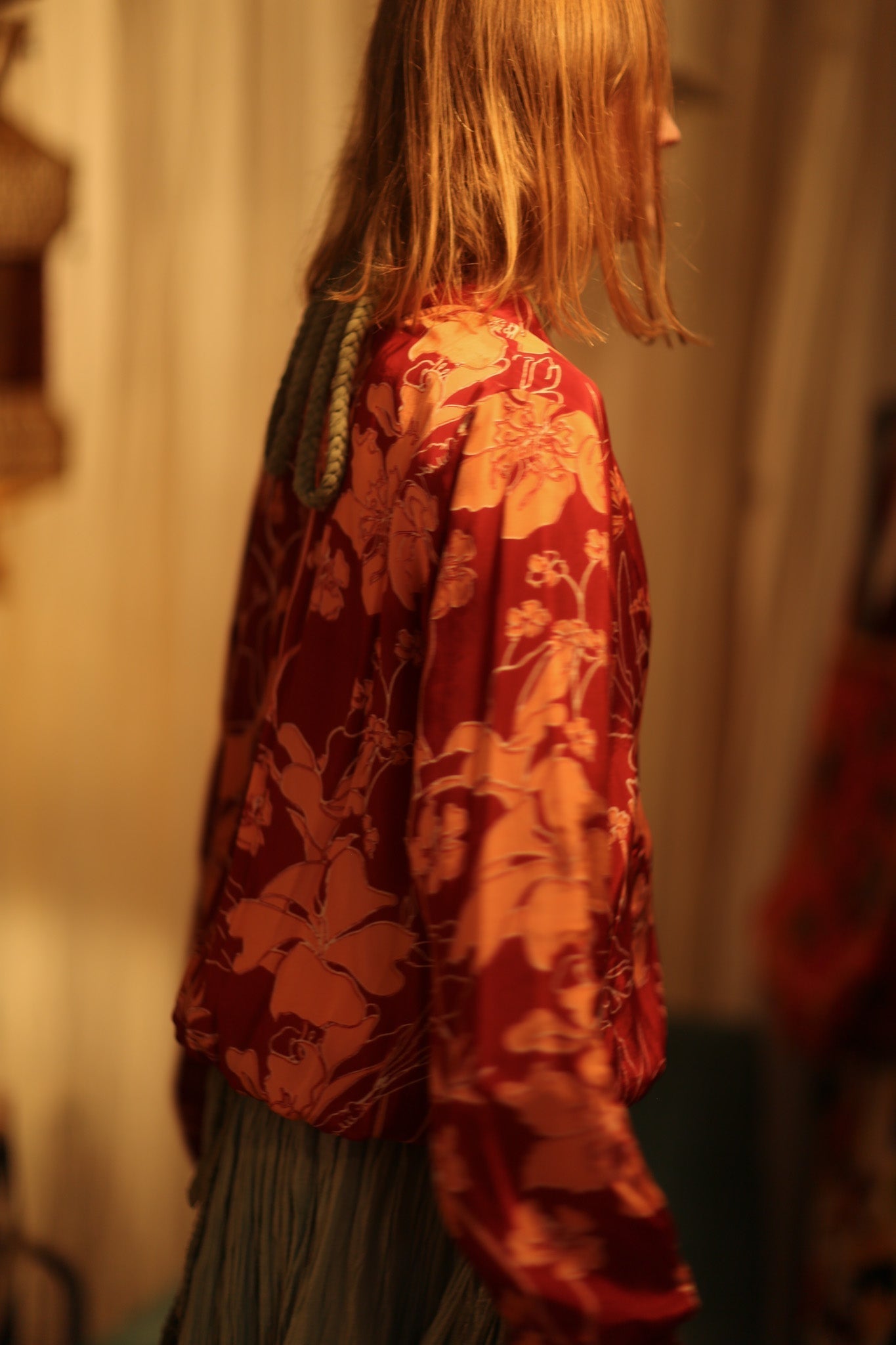 ANCHA SILK BOMBER JACKET RED JUNGLE - MOMO STUDIO BERLIN - Berlin Concept Store - sustainable & ethical fashion