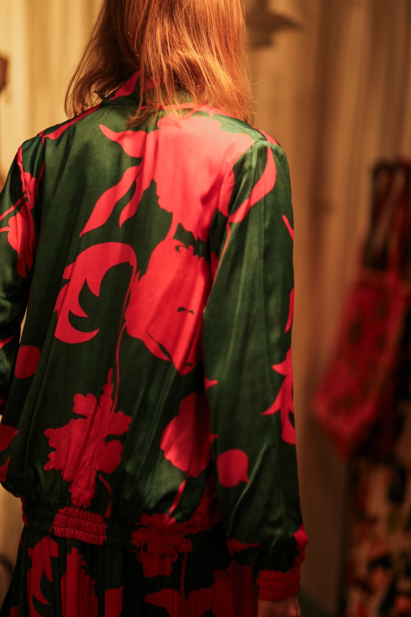 ANCHA SILK BOMBER PINK VINES - MOMO STUDIO BERLIN - Berlin Concept Store - sustainable & ethical fashion