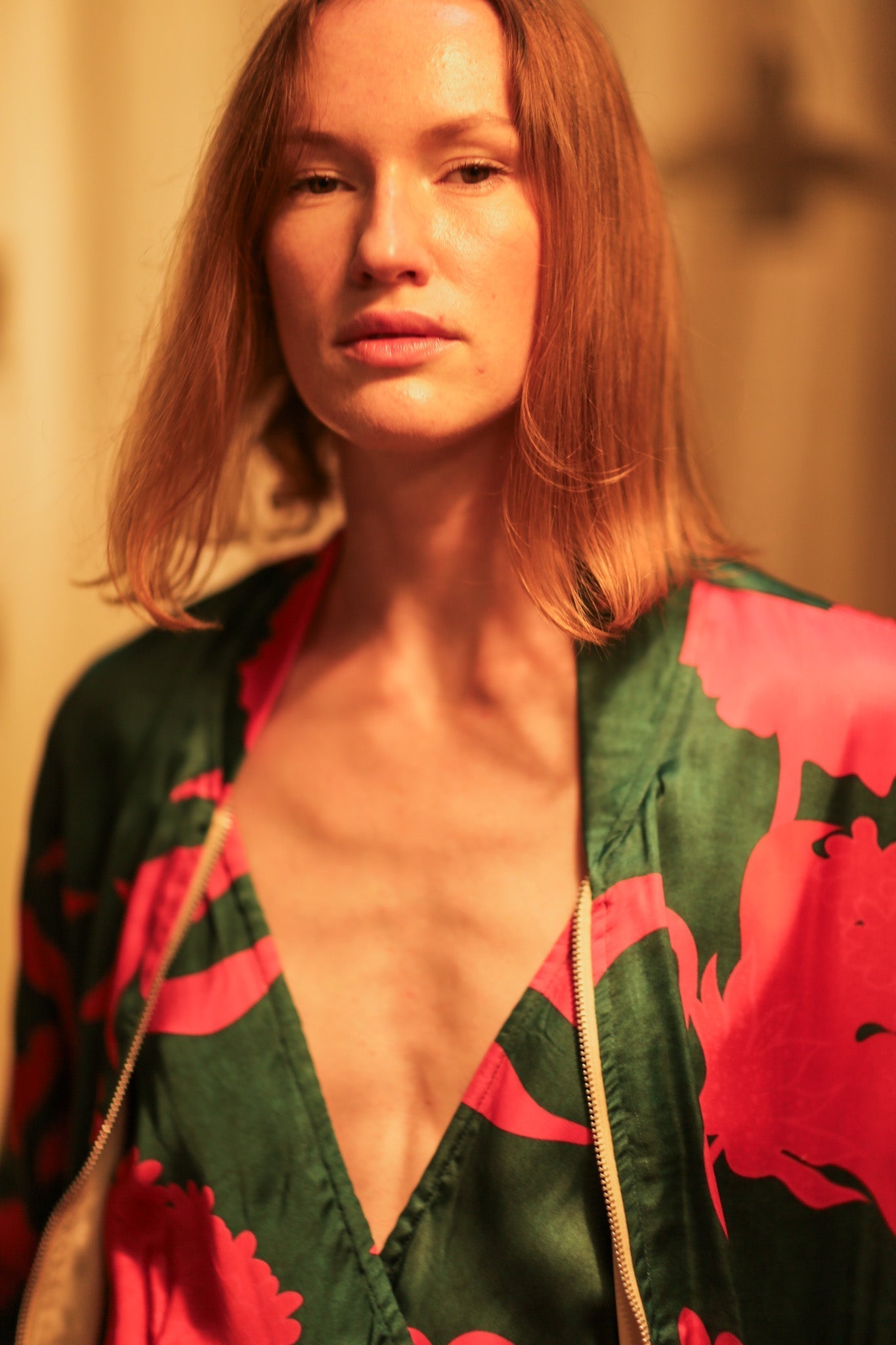 ANCHA SILK BOMBER PINK VINES - MOMO STUDIO BERLIN - Berlin Concept Store - sustainable & ethical fashion