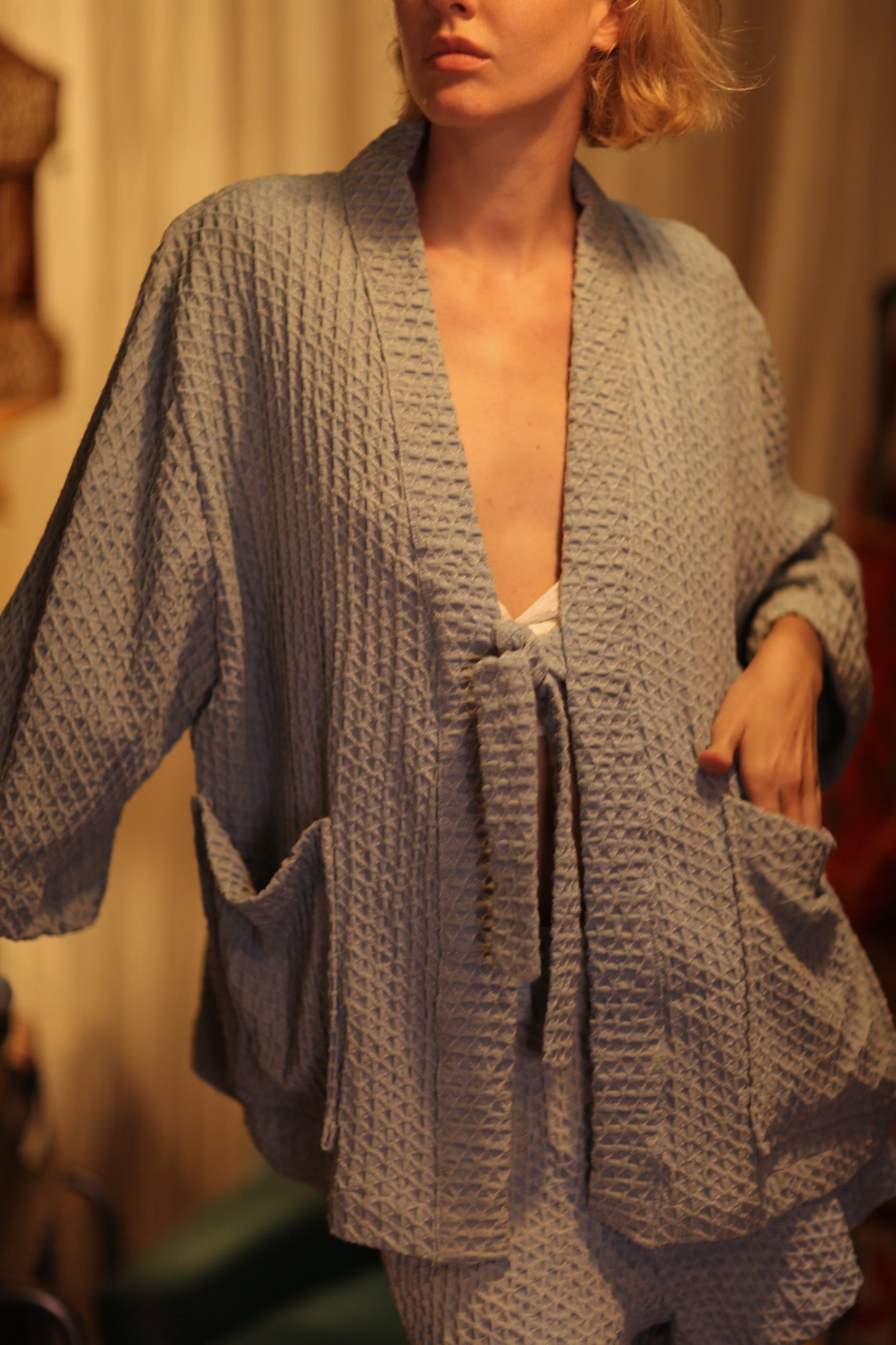 ANNETTE PATTERNED SOFT DENIM SHORTS - MOMO STUDIO BERLIN - Berlin Concept Store - sustainable & ethical fashion