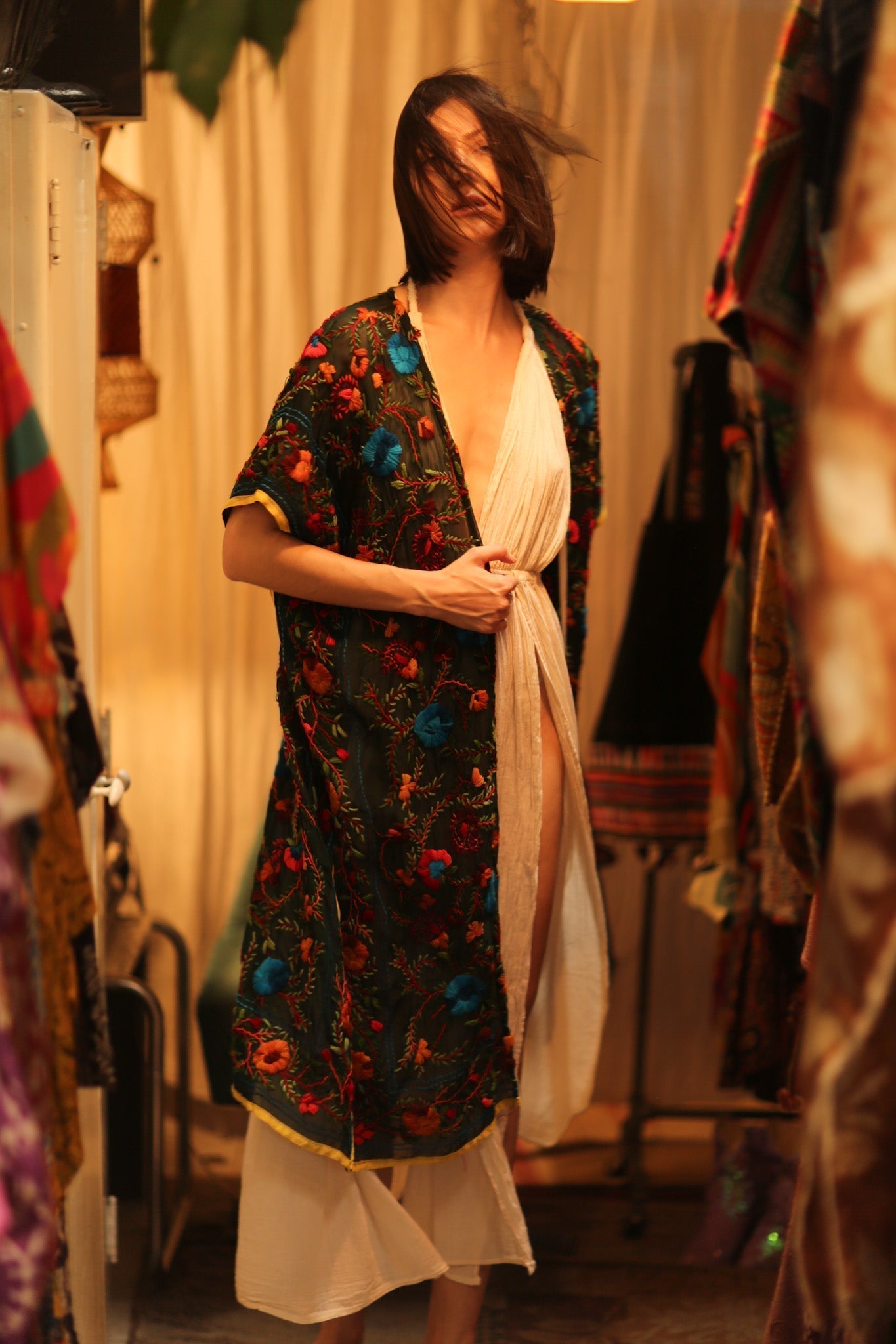 BIANCA EMBROIDERED KIMONO - MOMO STUDIO BERLIN - Berlin Concept Store - sustainable & ethical fashion