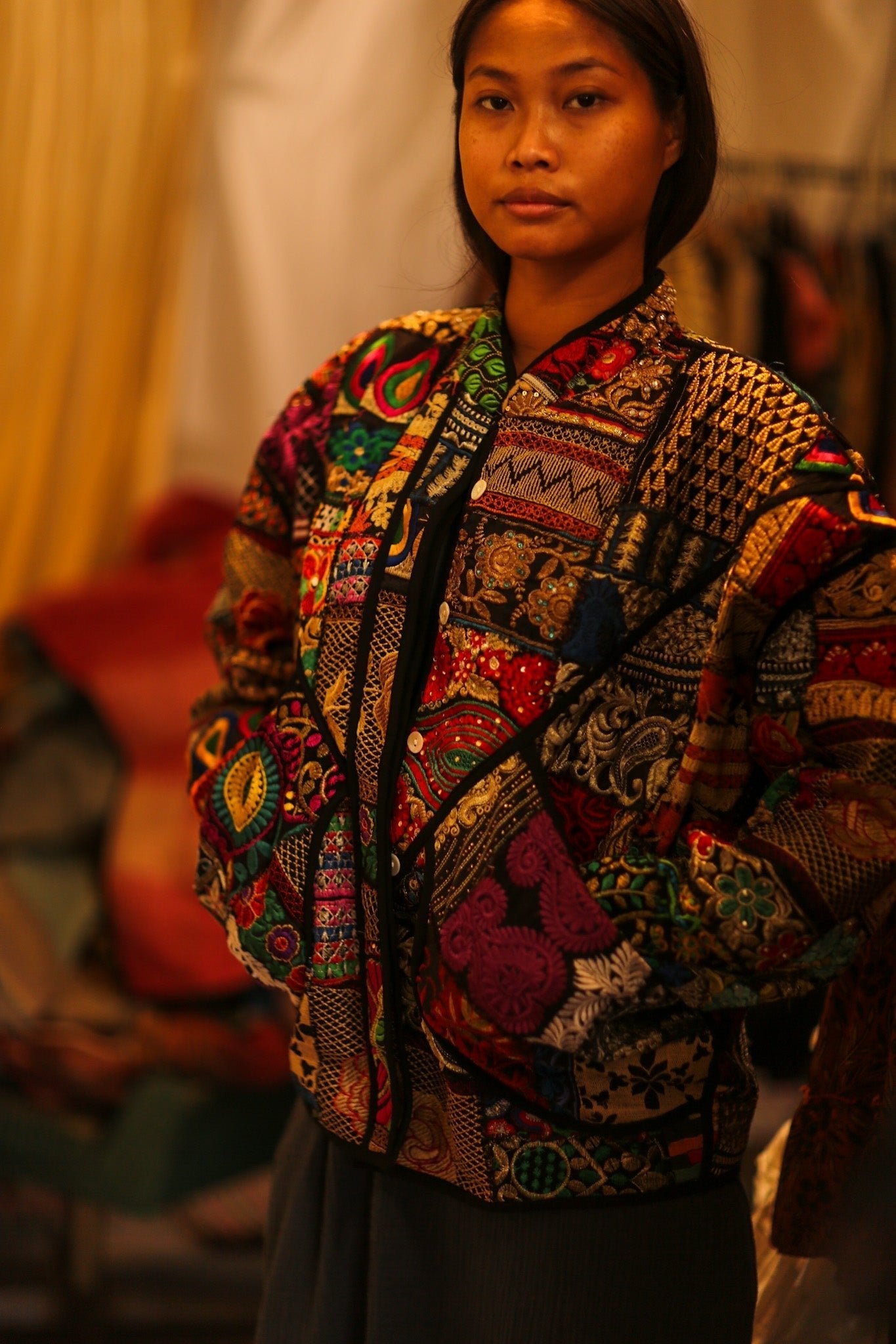 BLACK PATCHWORK JACKET FRINA - MOMO STUDIO BERLIN - Berlin Concept Store - sustainable & ethical fashion