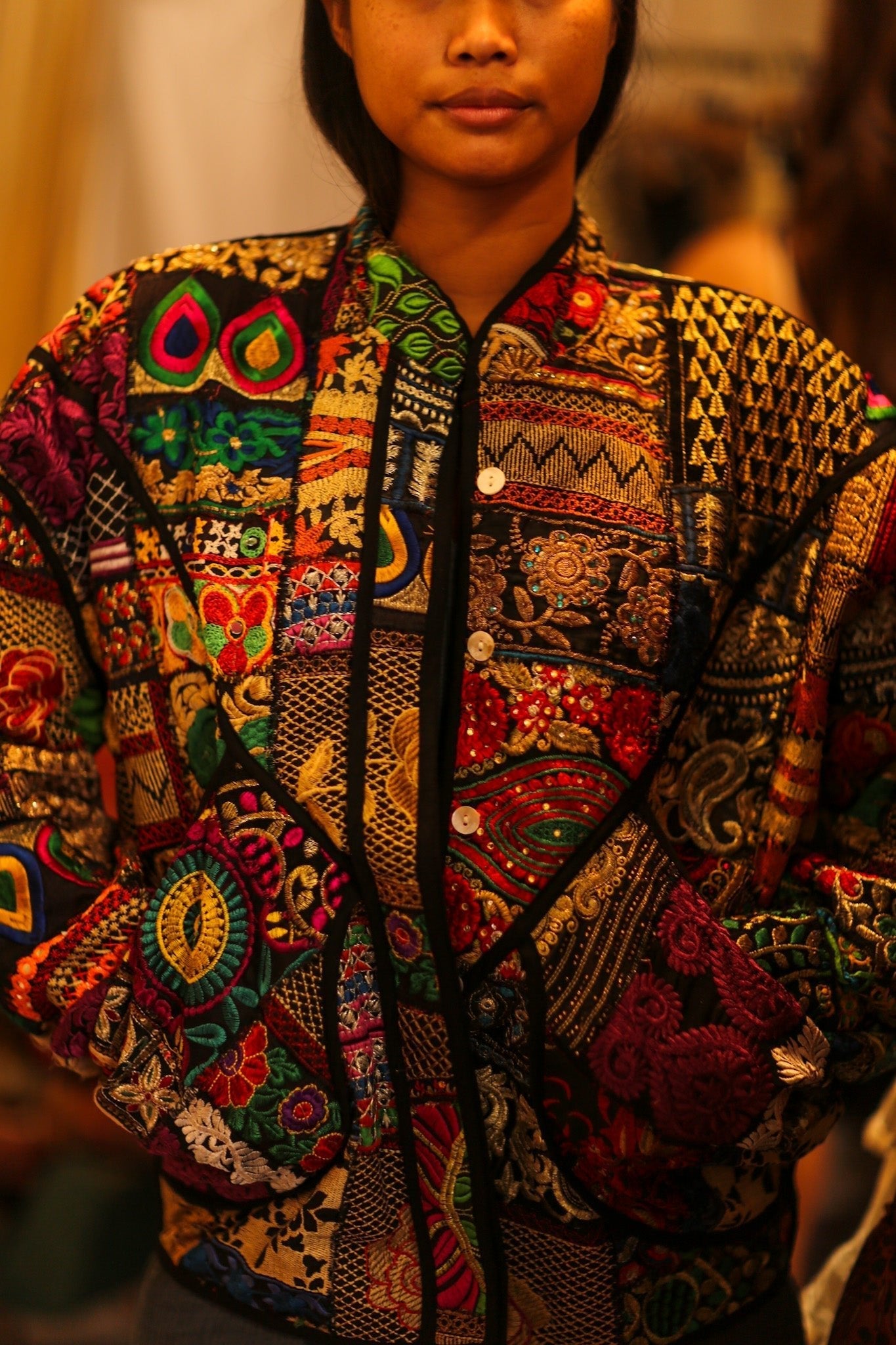 BLACK PATCHWORK JACKET FRINA - MOMO STUDIO BERLIN - Berlin Concept Store - sustainable & ethical fashion