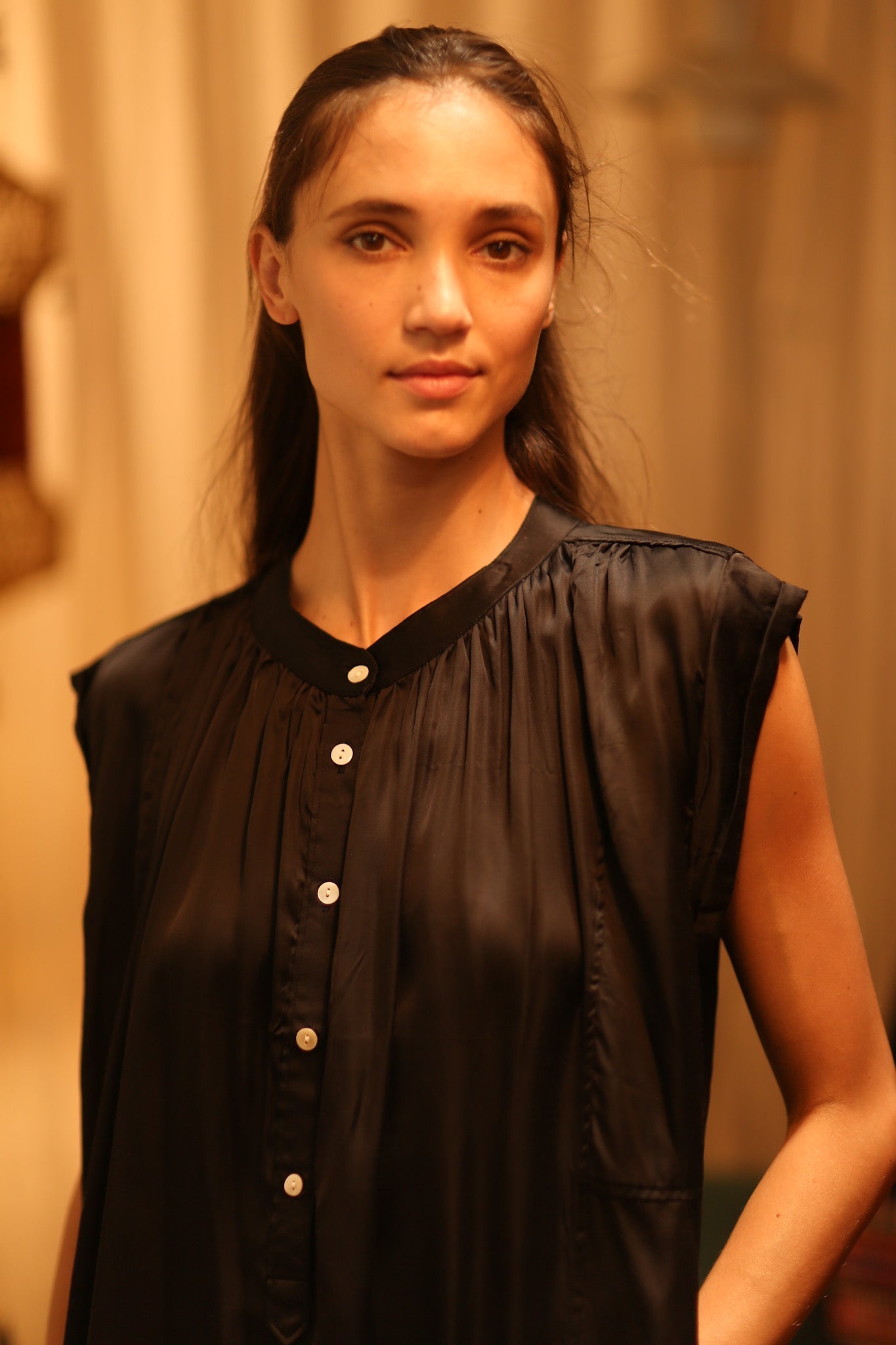 BLACK SILK DRESS MARY - MOMO STUDIO BERLIN - Berlin Concept Store - sustainable & ethical fashion