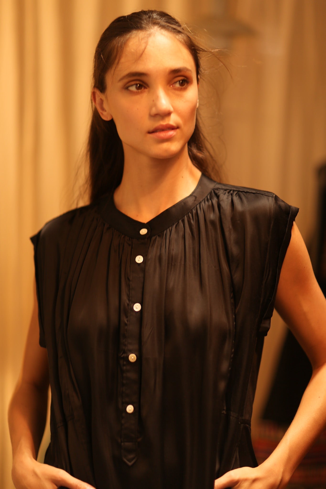 BLACK SILK DRESS MARY - MOMO STUDIO BERLIN - Berlin Concept Store - sustainable & ethical fashion
