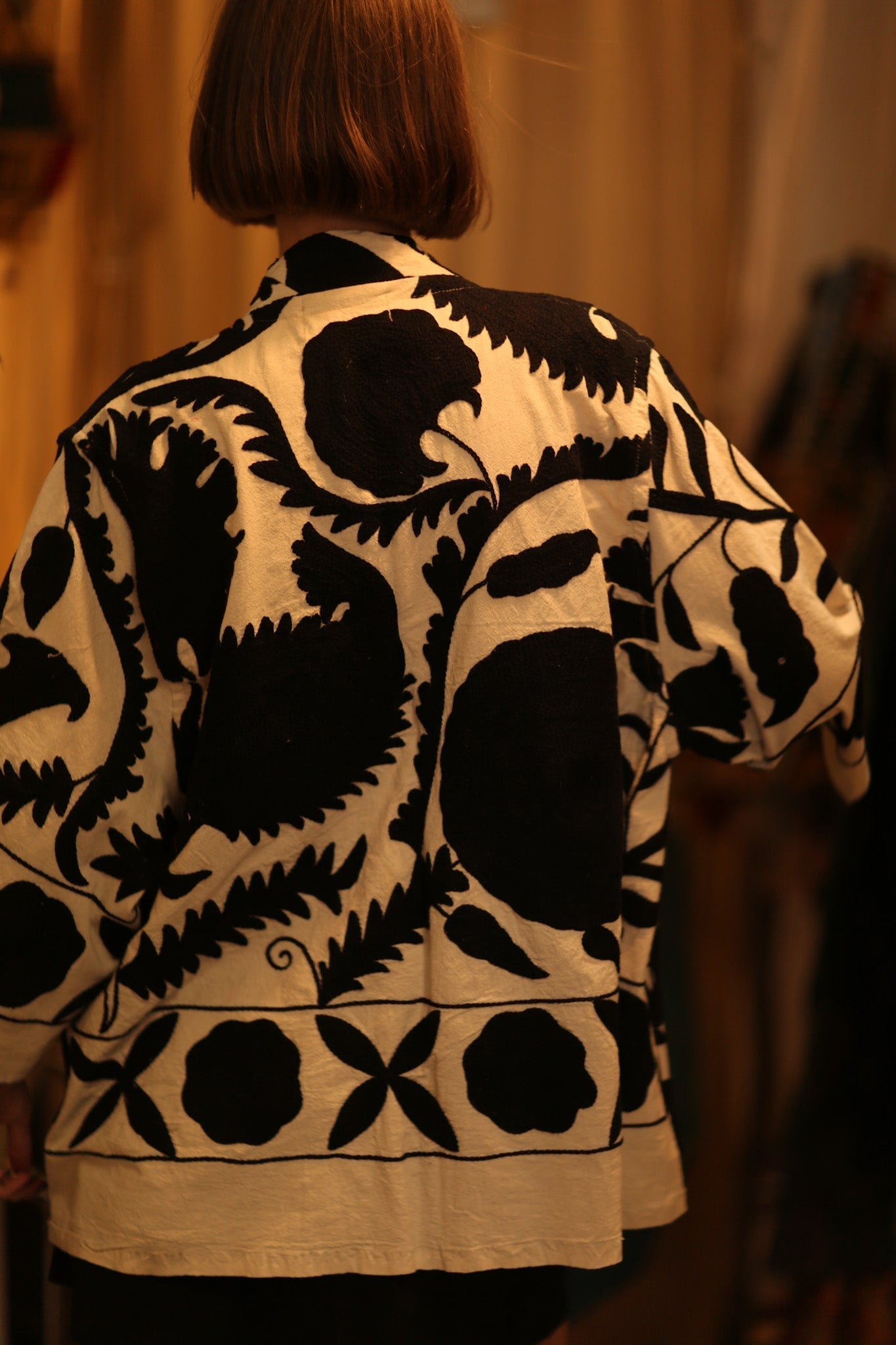 BLACK WHITE SUZANI KIMONO DRISA - MOMO STUDIO BERLIN - Berlin Concept Store - sustainable & ethical fashion