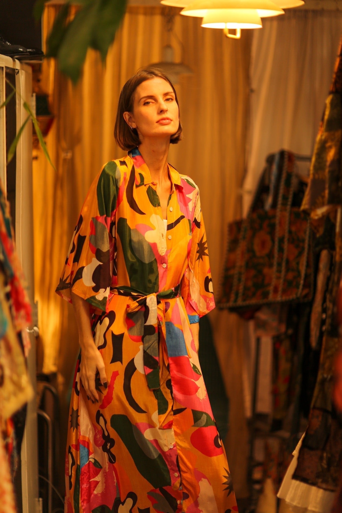 BUTTON DOWN SILK DRESS AEKI - MOMO STUDIO BERLIN - Berlin Concept Store - sustainable & ethical fashion