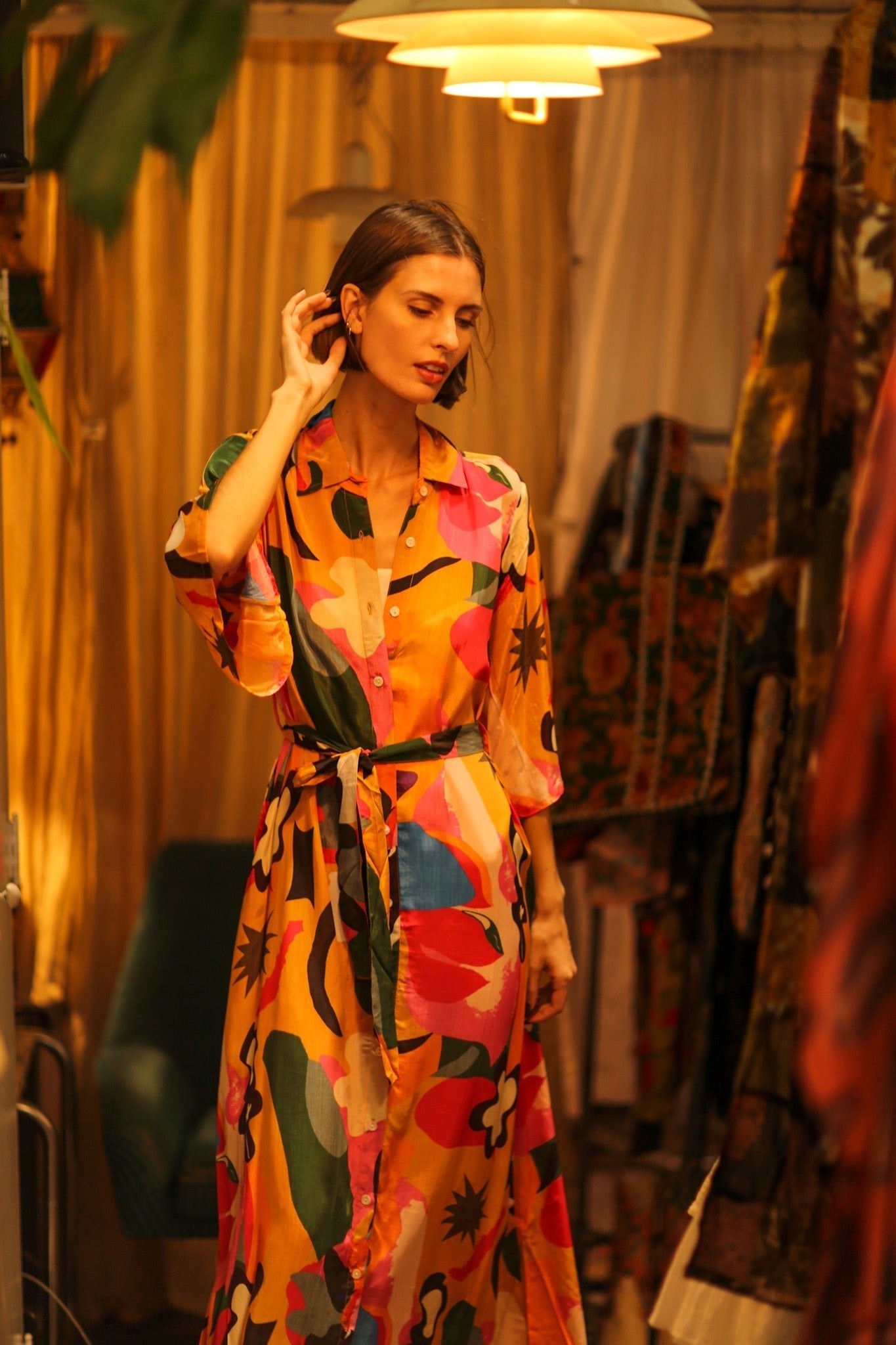 BUTTON DOWN SILK DRESS AEKI - MOMO STUDIO BERLIN - Berlin Concept Store - sustainable & ethical fashion