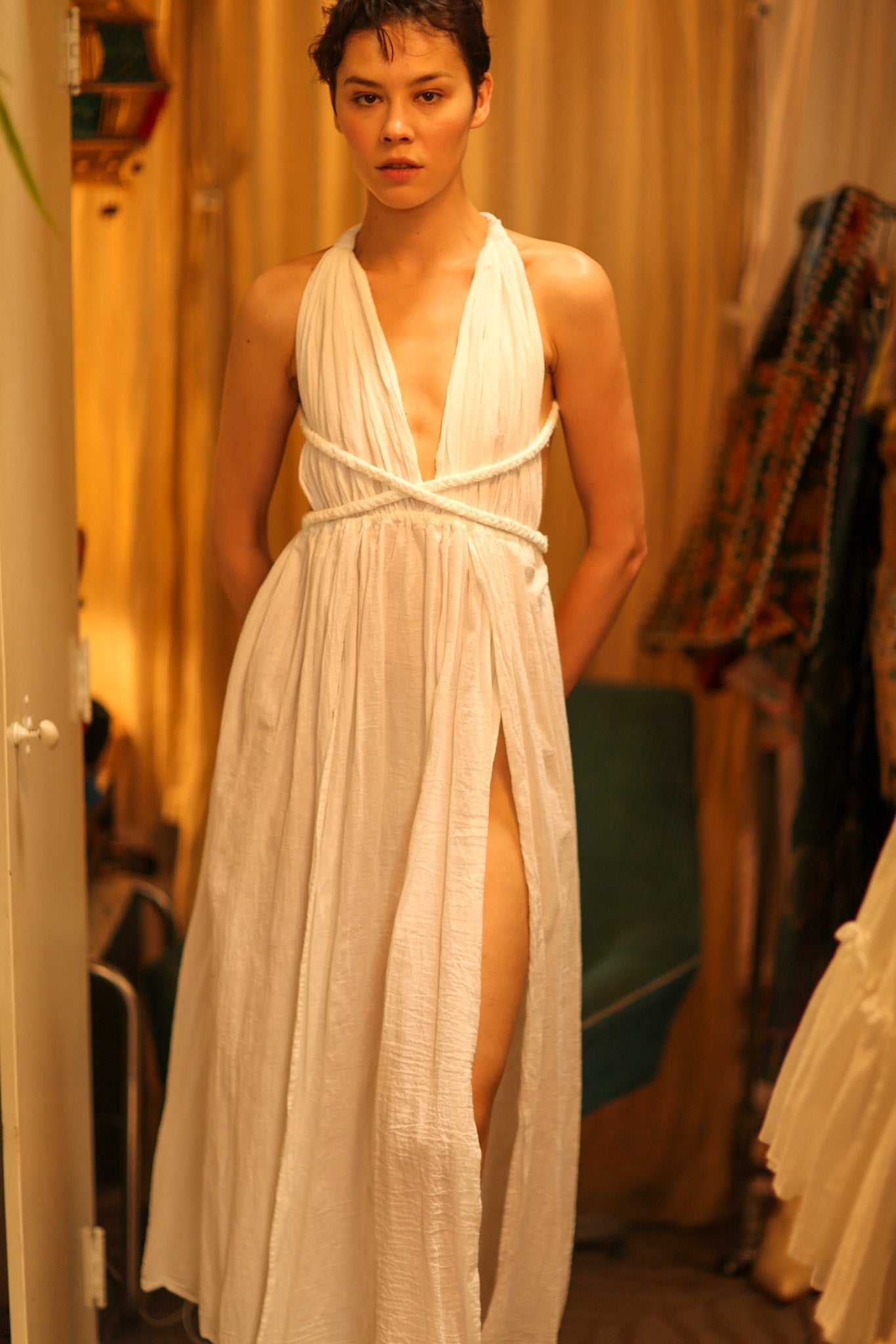 COTTON DRESS MAGRA - BANGKOK TAILOR CLOTHING STORE - HANDMADE CLOTHING