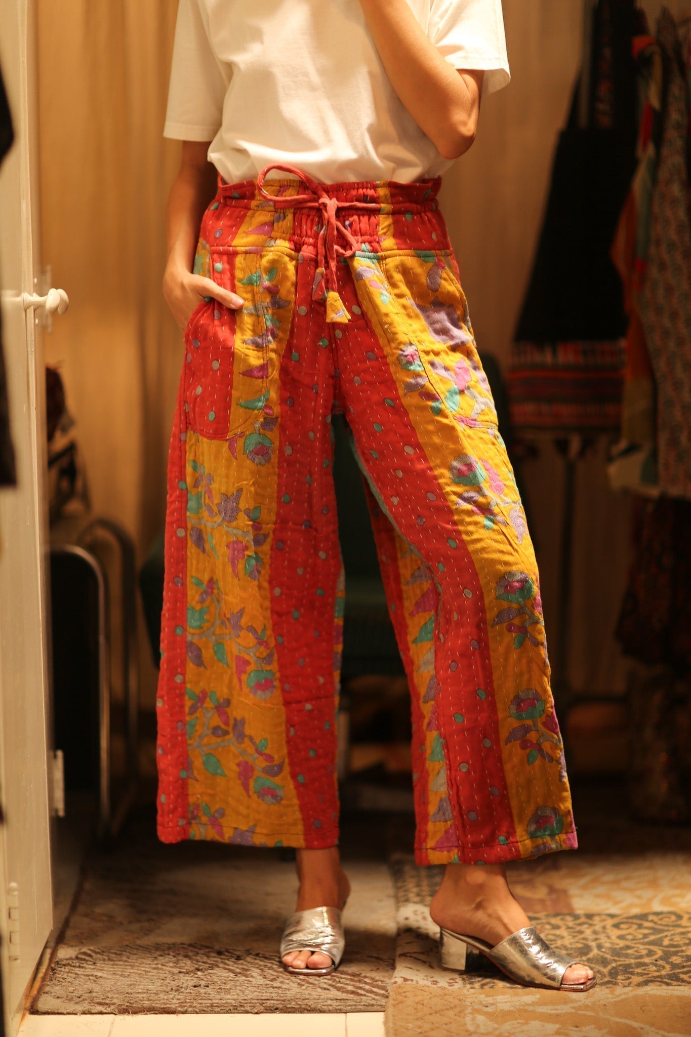 COTTON PANTS LENA MORNING COFFEE - MOMO STUDIO BERLIN - Berlin Concept Store - sustainable & ethical fashion