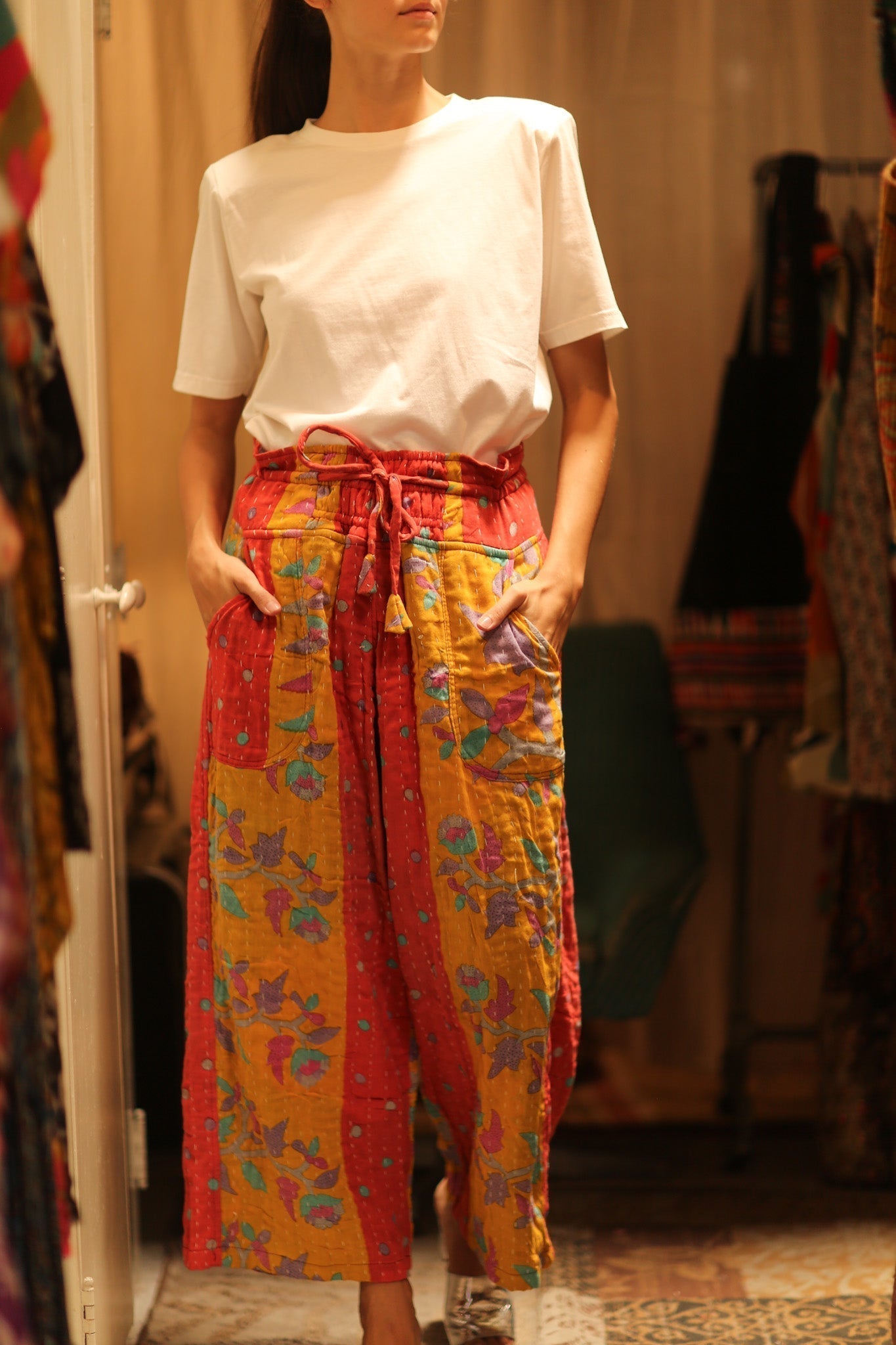 COTTON PANTS LENA MORNING COFFEE - MOMO STUDIO BERLIN - Berlin Concept Store - sustainable & ethical fashion