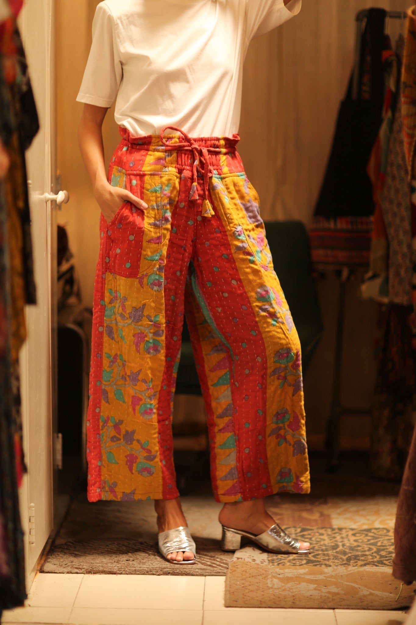COTTON PANTS LENA MORNING COFFEE - MOMO STUDIO BERLIN - Berlin Concept Store - sustainable & ethical fashion