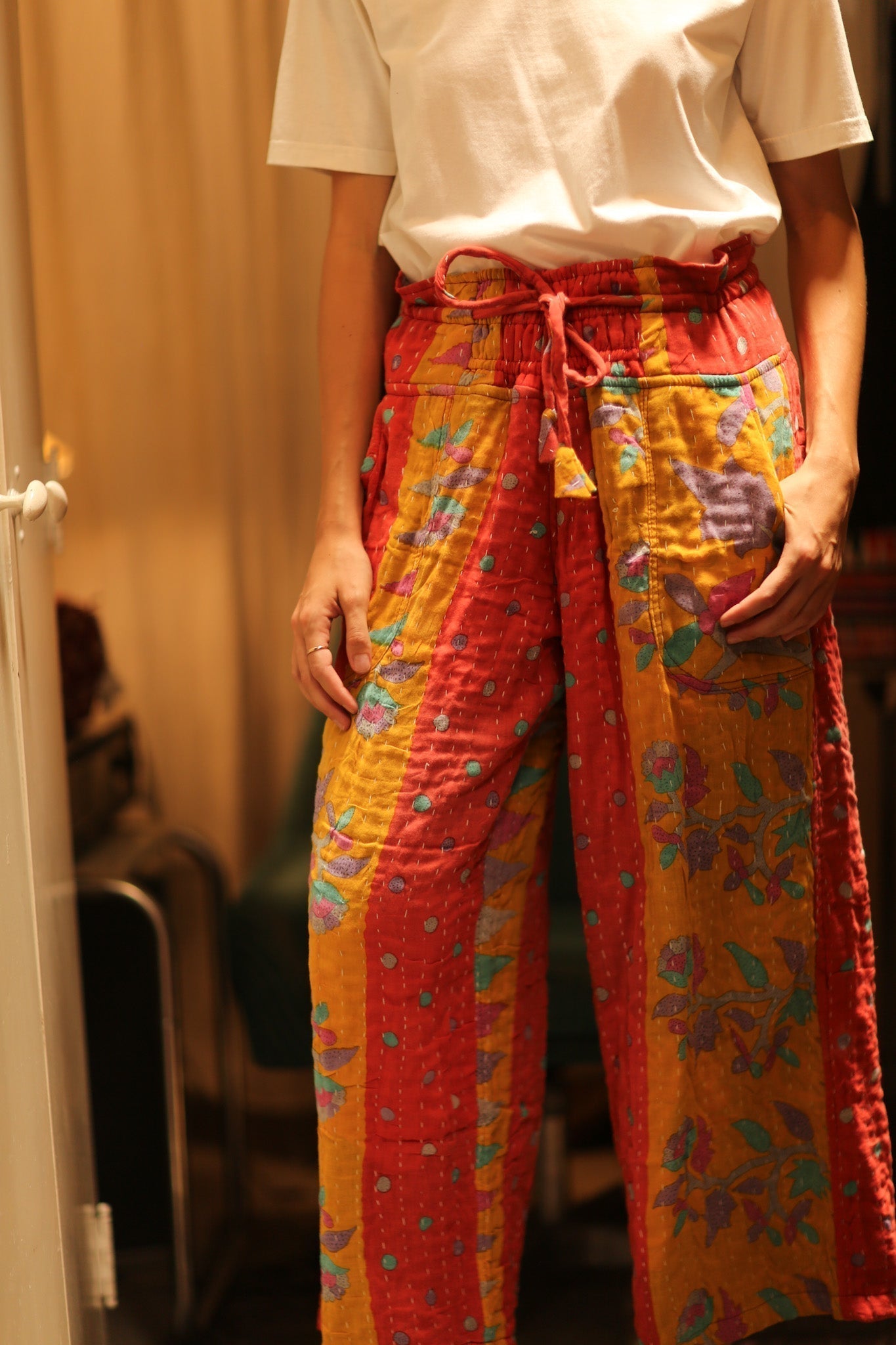 COTTON PANTS LENA MORNING COFFEE - MOMO STUDIO BERLIN - Berlin Concept Store - sustainable & ethical fashion