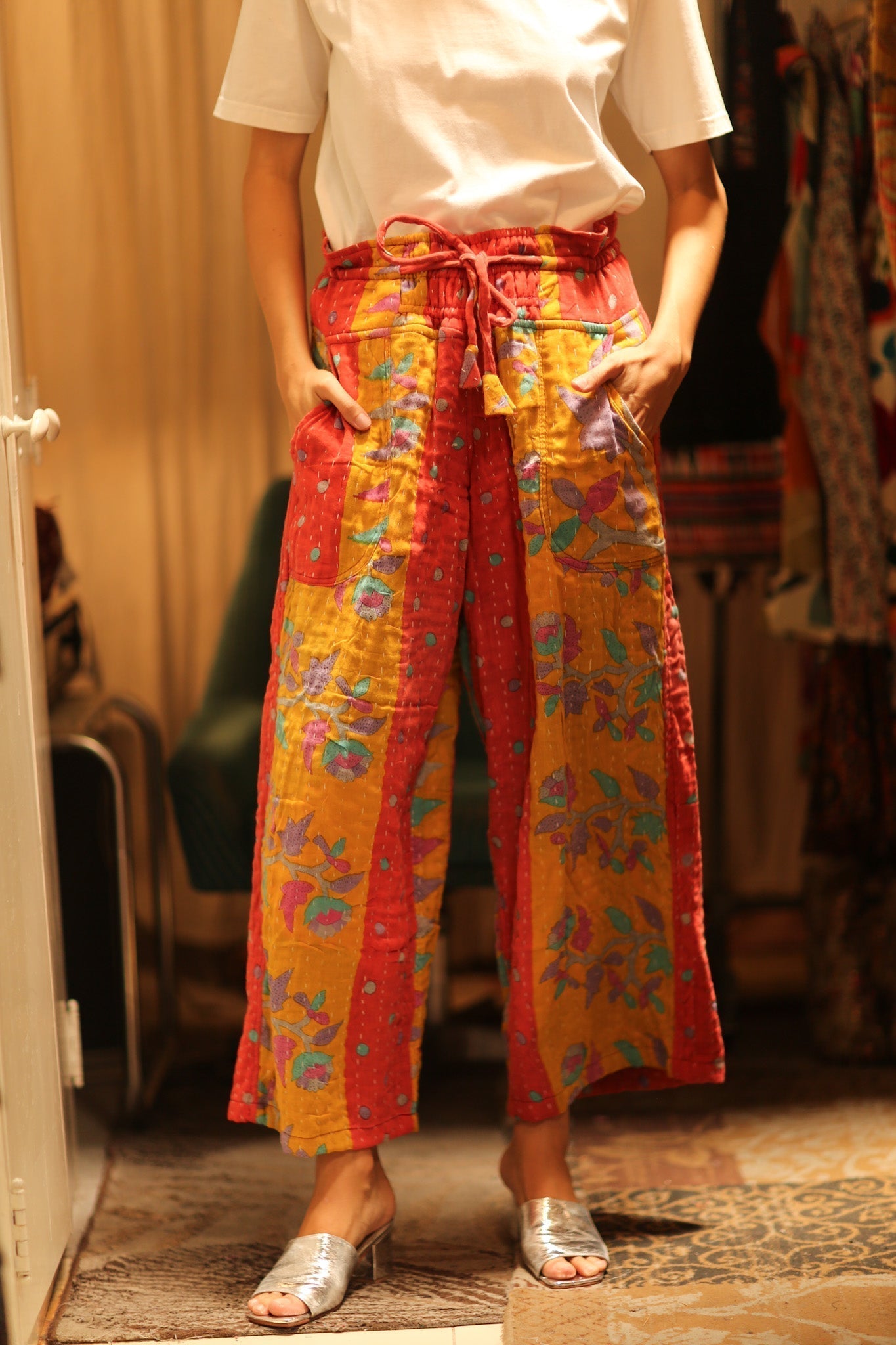 COTTON PANTS LENA MORNING COFFEE - MOMO STUDIO BERLIN - Berlin Concept Store - sustainable & ethical fashion