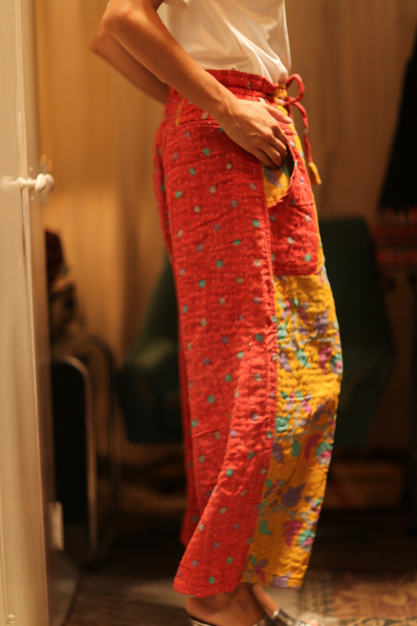 COTTON PANTS LENA MORNING COFFEE - MOMO STUDIO BERLIN - Berlin Concept Store - sustainable & ethical fashion
