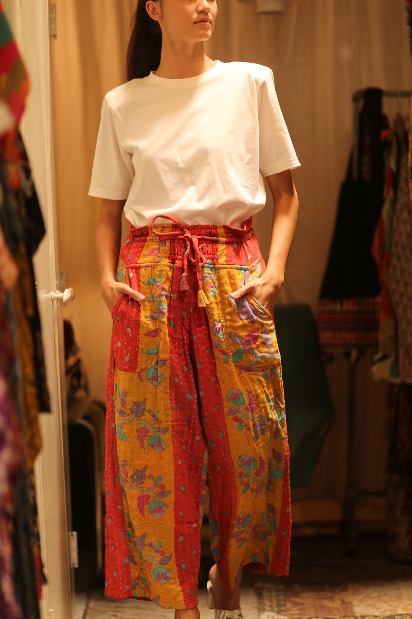 COTTON PANTS LENA MORNING COFFEE - MOMO STUDIO BERLIN - Berlin Concept Store - sustainable & ethical fashion