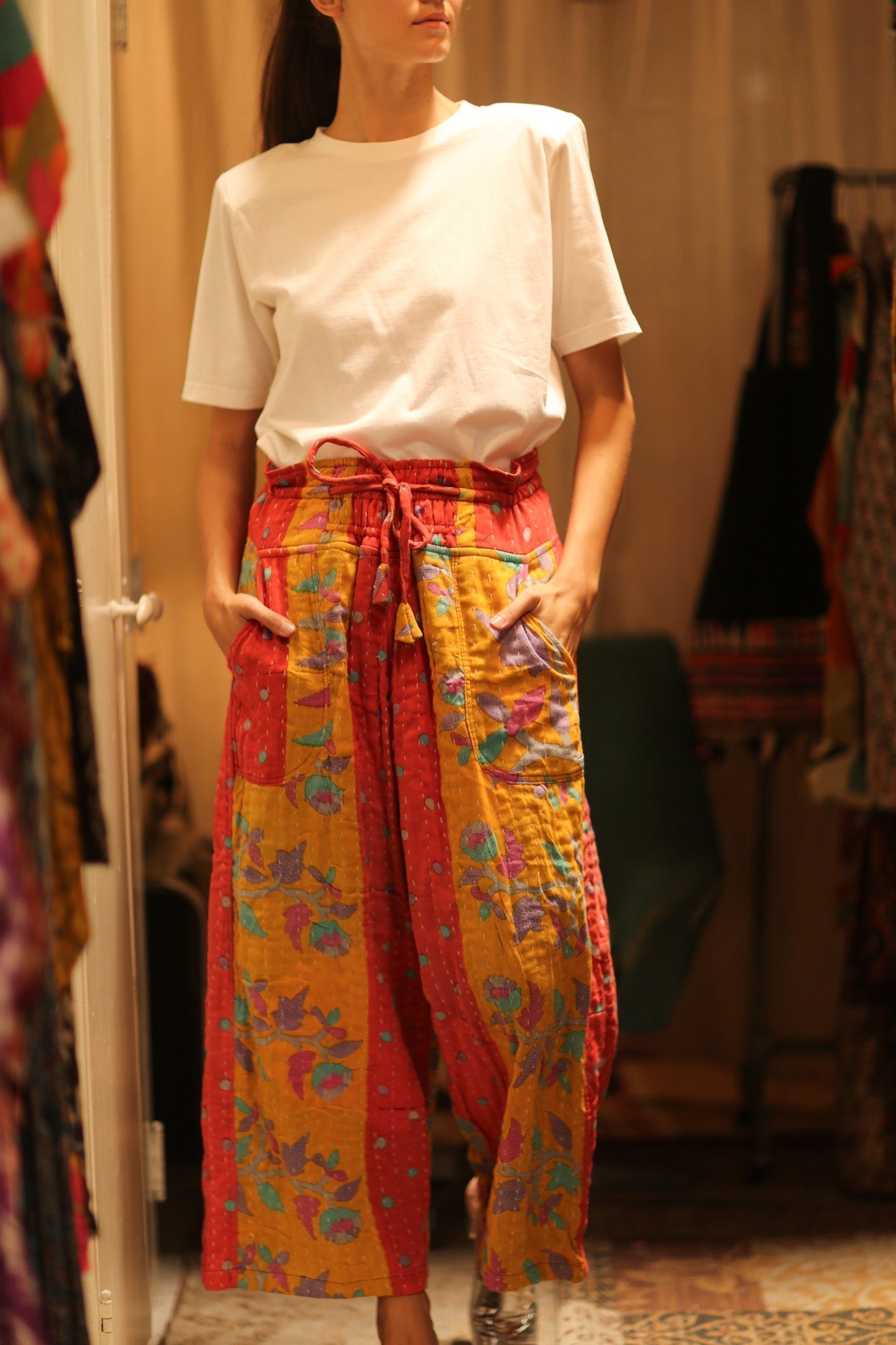 COTTON PANTS LENA MORNING COFFEE - MOMO STUDIO BERLIN - Berlin Concept Store - sustainable & ethical fashion