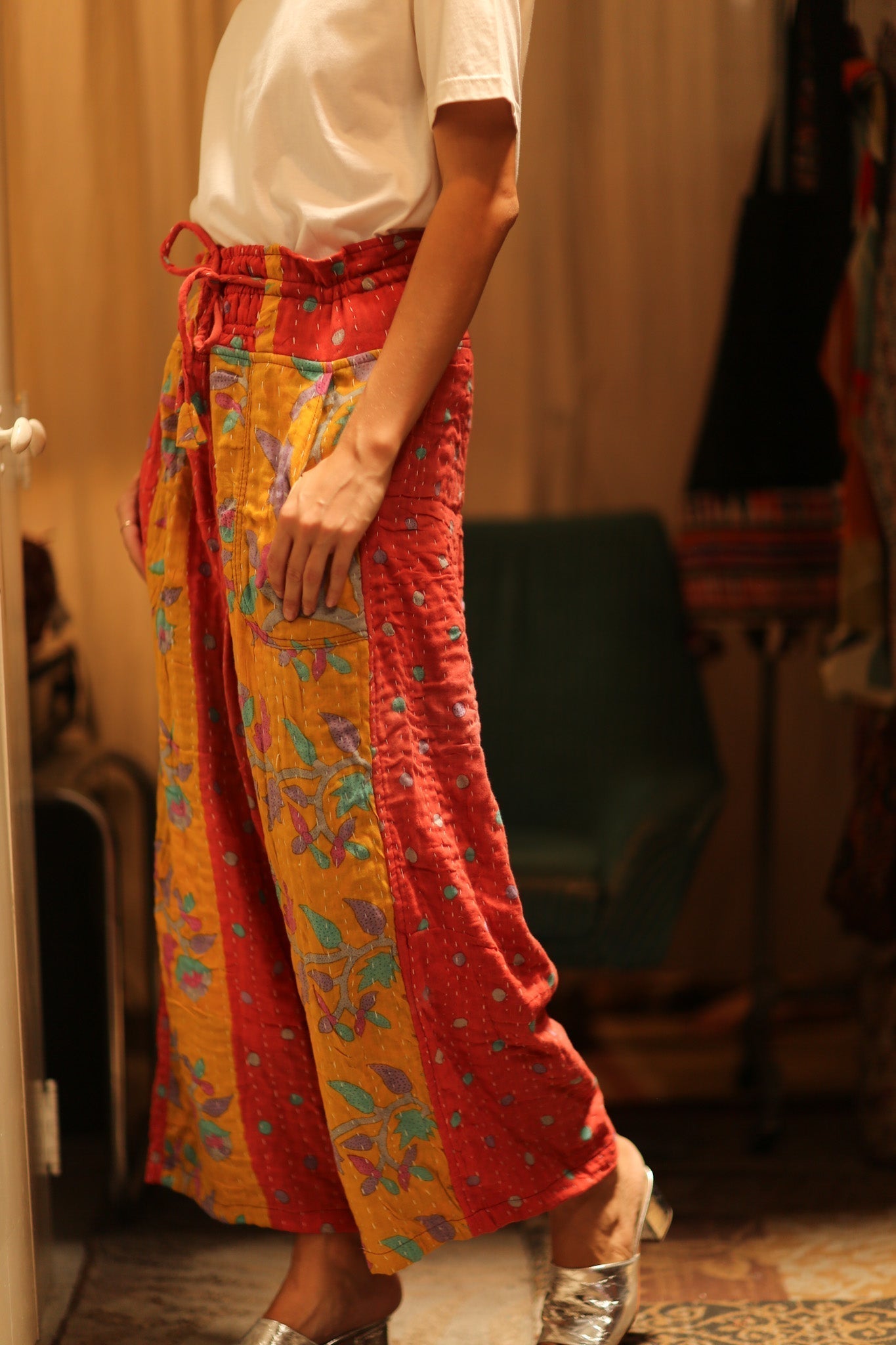COTTON PANTS LENA MORNING COFFEE - MOMO STUDIO BERLIN - Berlin Concept Store - sustainable & ethical fashion