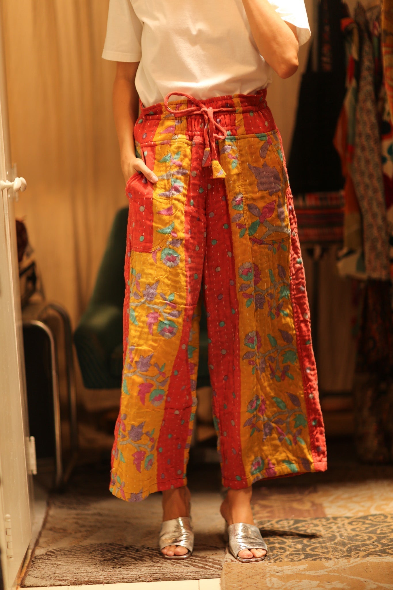 COTTON PANTS LENA MORNING COFFEE - MOMO STUDIO BERLIN - Berlin Concept Store - sustainable & ethical fashion