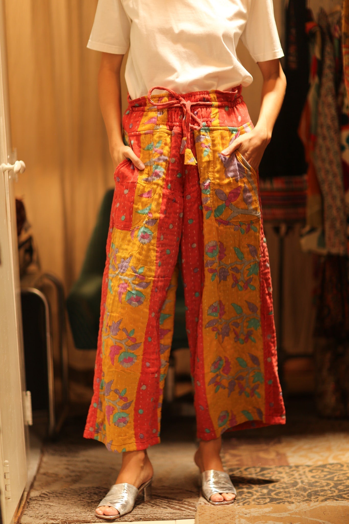 COTTON PANTS LENA MORNING COFFEE - MOMO STUDIO BERLIN - Berlin Concept Store - sustainable & ethical fashion