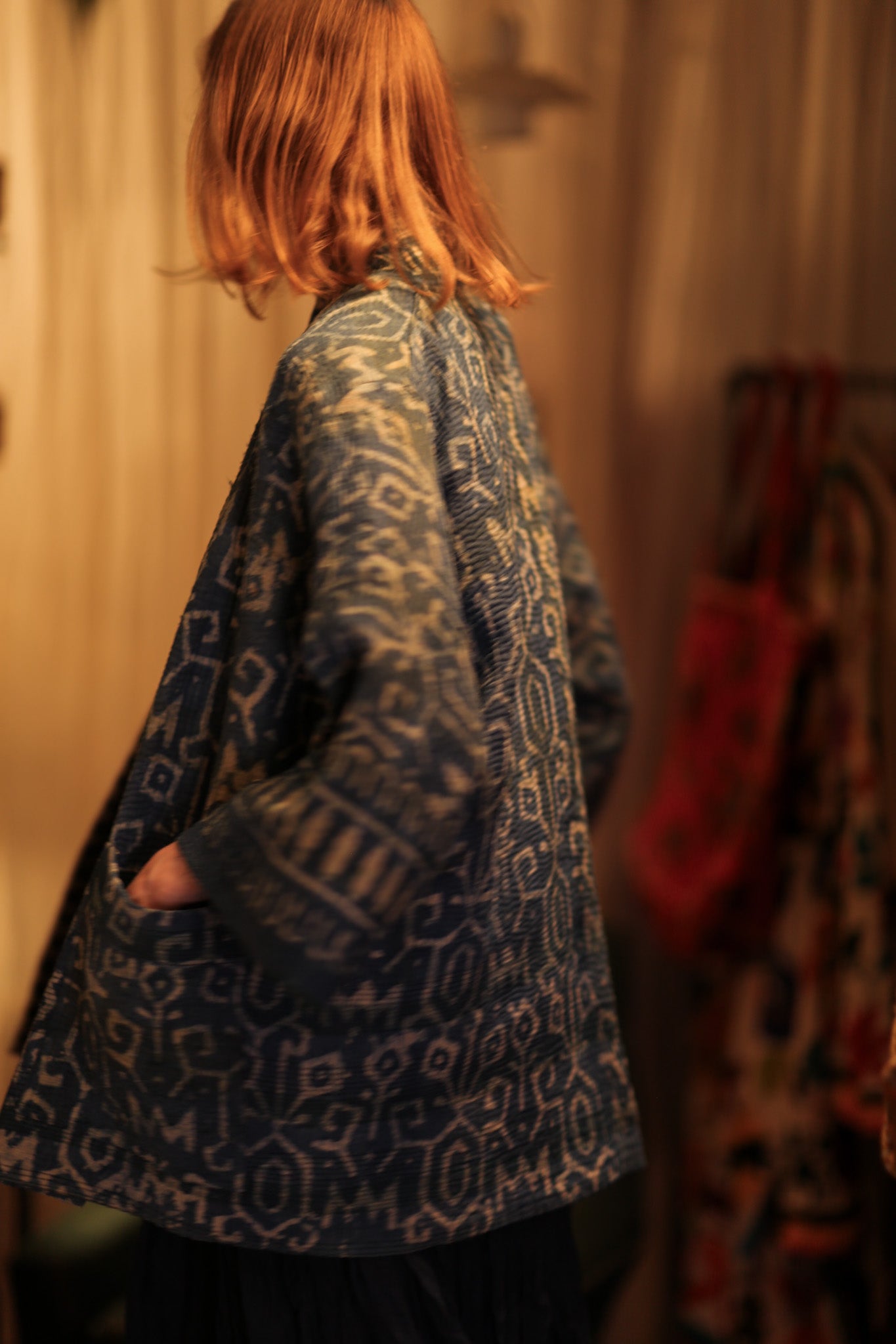 DAMON KANCHON PATTERNED SHORT KIMONO - MOMO STUDIO BERLIN - Berlin Concept Store - sustainable & ethical fashion