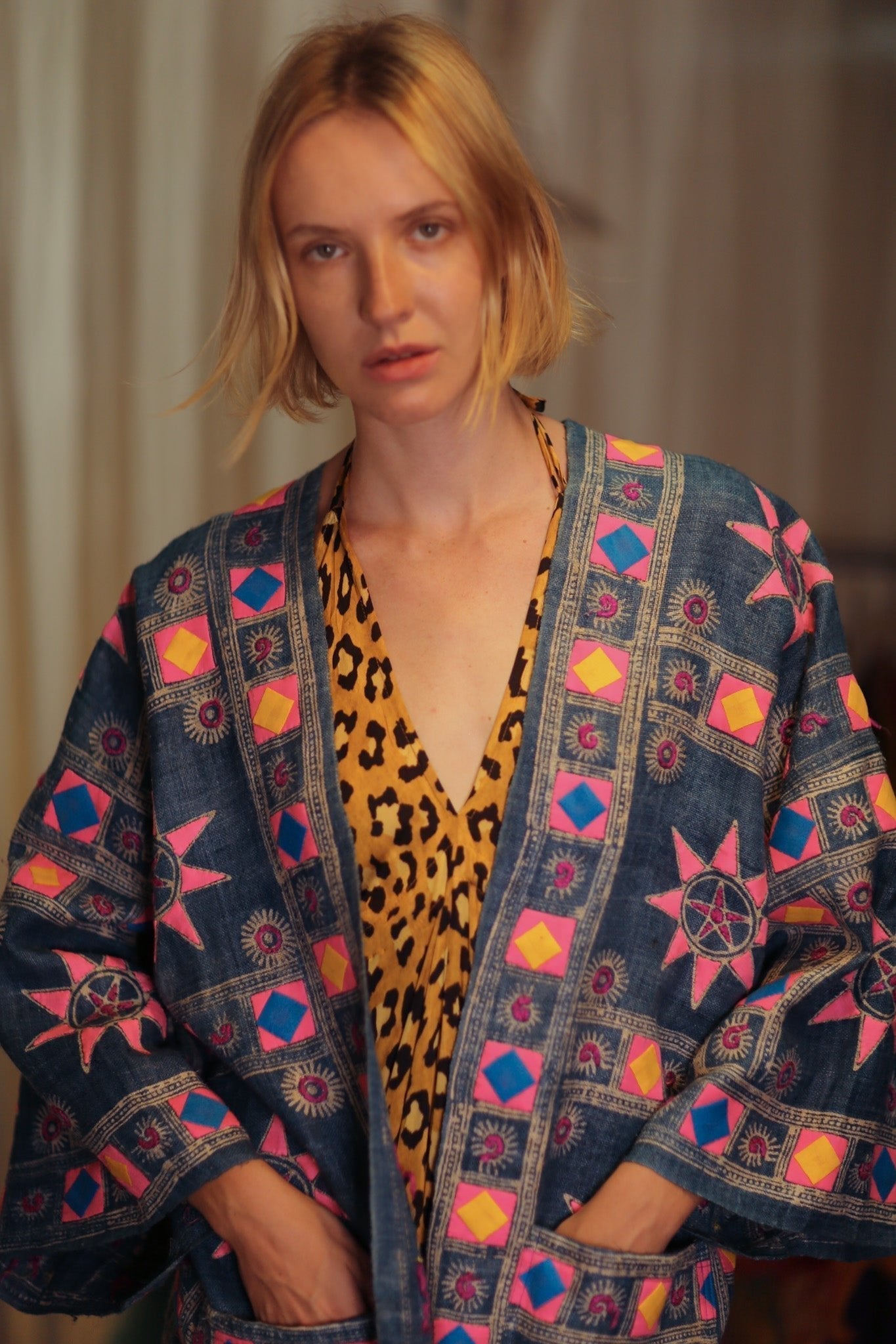 DAMON KANCHON SHORT KIMONO PINK - MOMO STUDIO BERLIN - Berlin Concept Store - sustainable & ethical fashion
