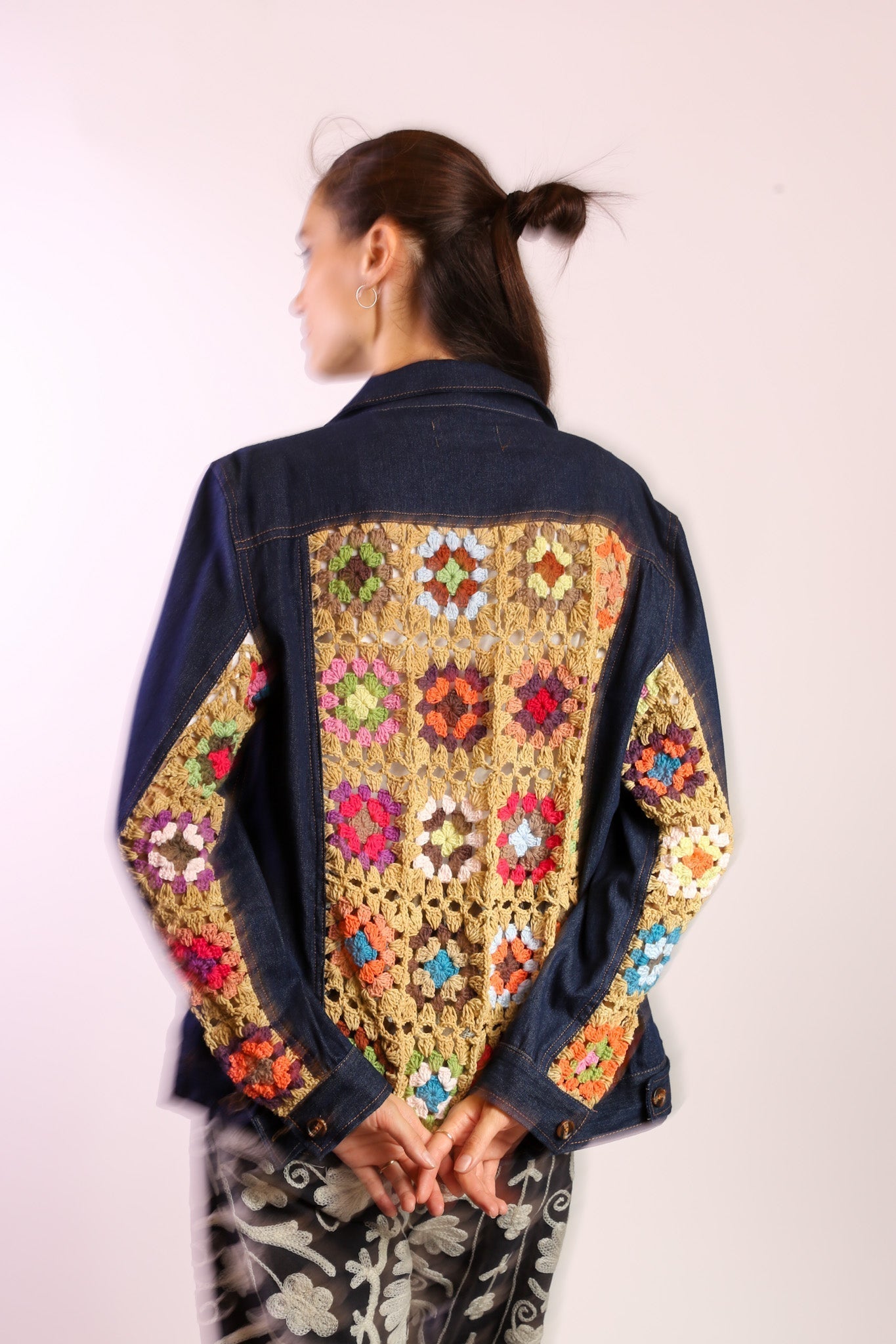 DENIM CROCHET DETAIL JACKET LORINS - MOMO STUDIO BERLIN - Berlin Concept Store - sustainable & ethical fashion