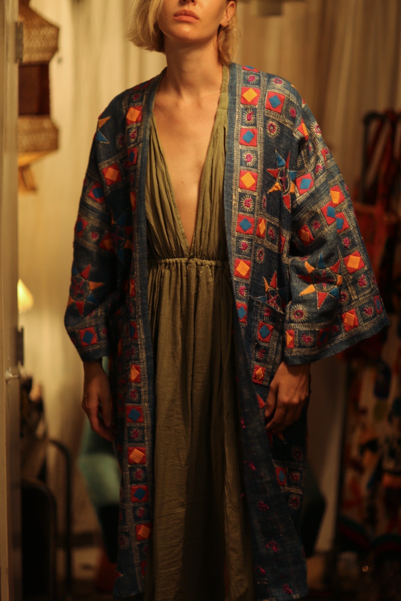DUMA ARTISAN MADE EMBROIDERED KIMONO PINK 2 - MOMO STUDIO BERLIN - Berlin Concept Store - sustainable & ethical fashion