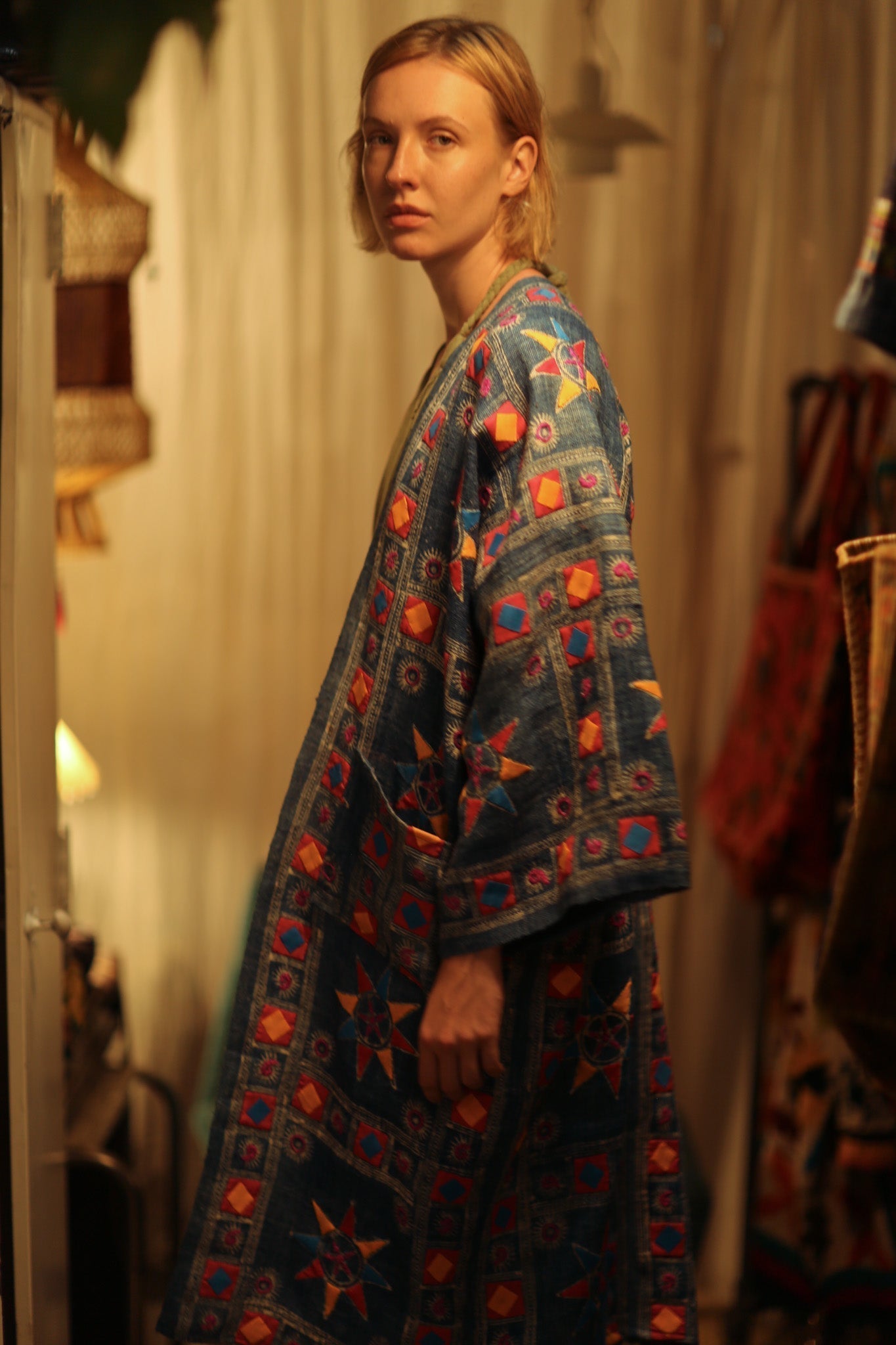 DUMA ARTISAN MADE EMBROIDERED KIMONO PINK 2 - MOMO STUDIO BERLIN - Berlin Concept Store - sustainable & ethical fashion