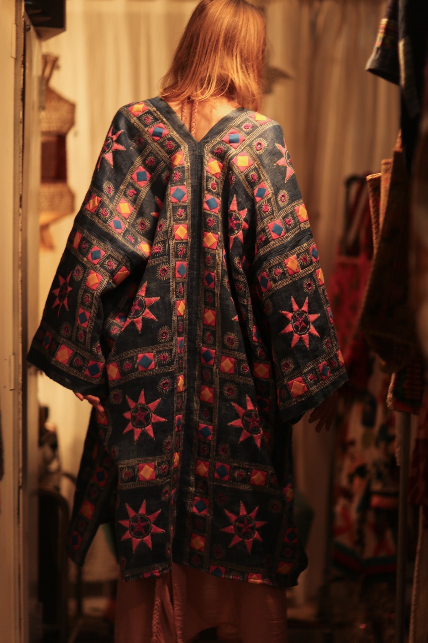 DUMA ARTISAN MADE EMBROIDERED KIMONO PINK 3 - MOMO STUDIO BERLIN - Berlin Concept Store - sustainable & ethical fashion