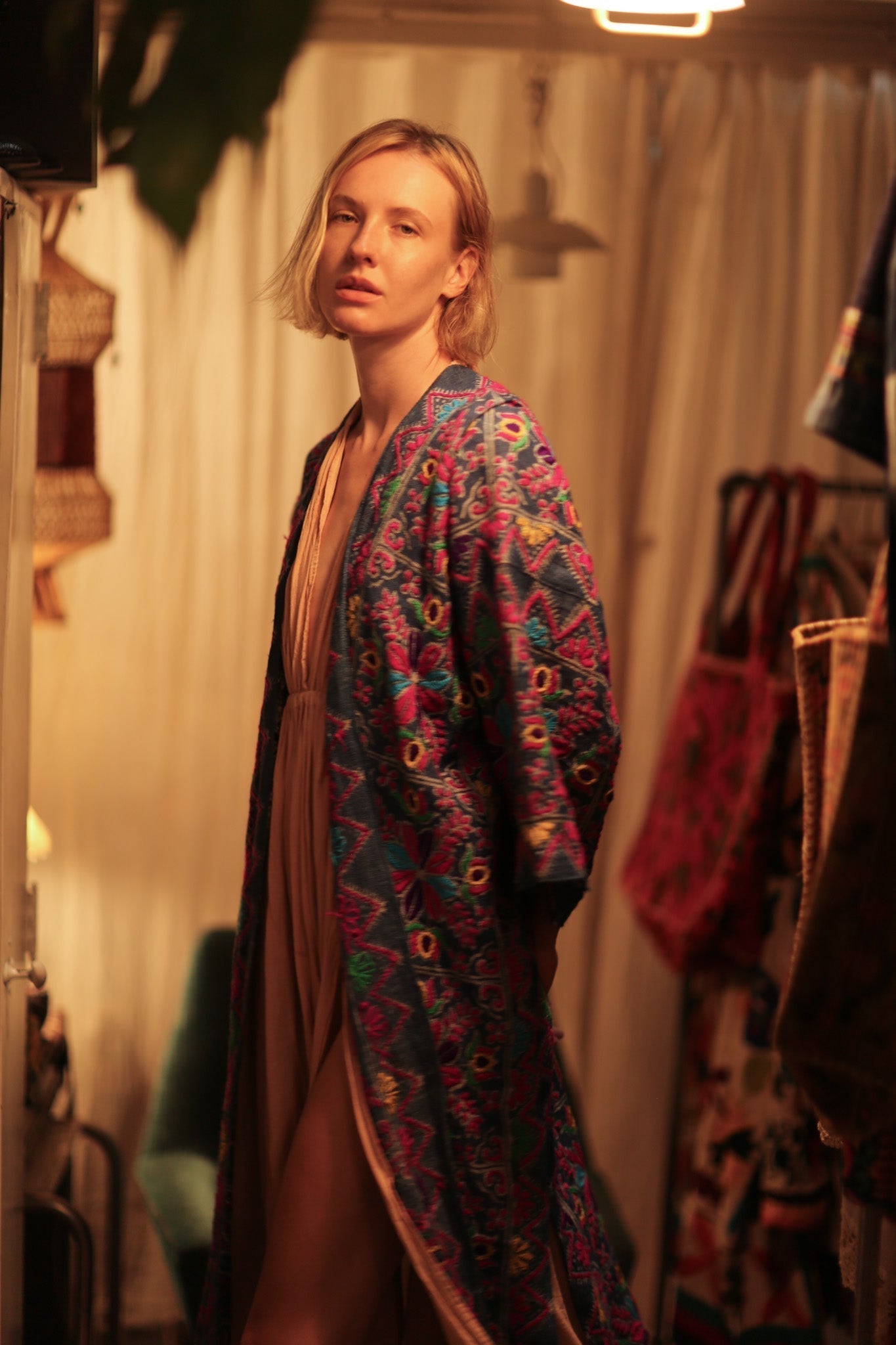 DUMA ARTISAN MADE EMBROIDERED KIMONO ZIGZAG - MOMO STUDIO BERLIN - Berlin Concept Store - sustainable & ethical fashion