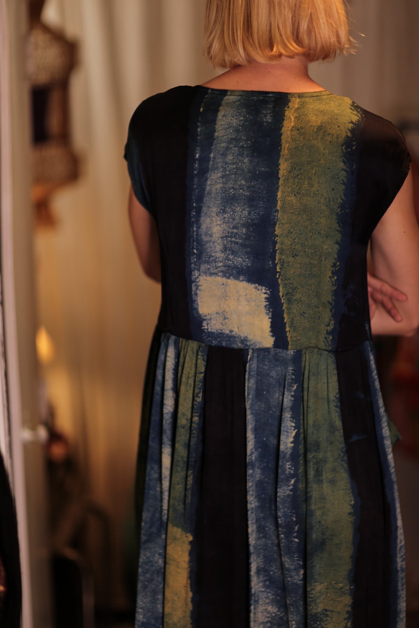EDITH SILK DRESS BLUE STRIPE - MOMO STUDIO BERLIN - Berlin Concept Store - sustainable & ethical fashion