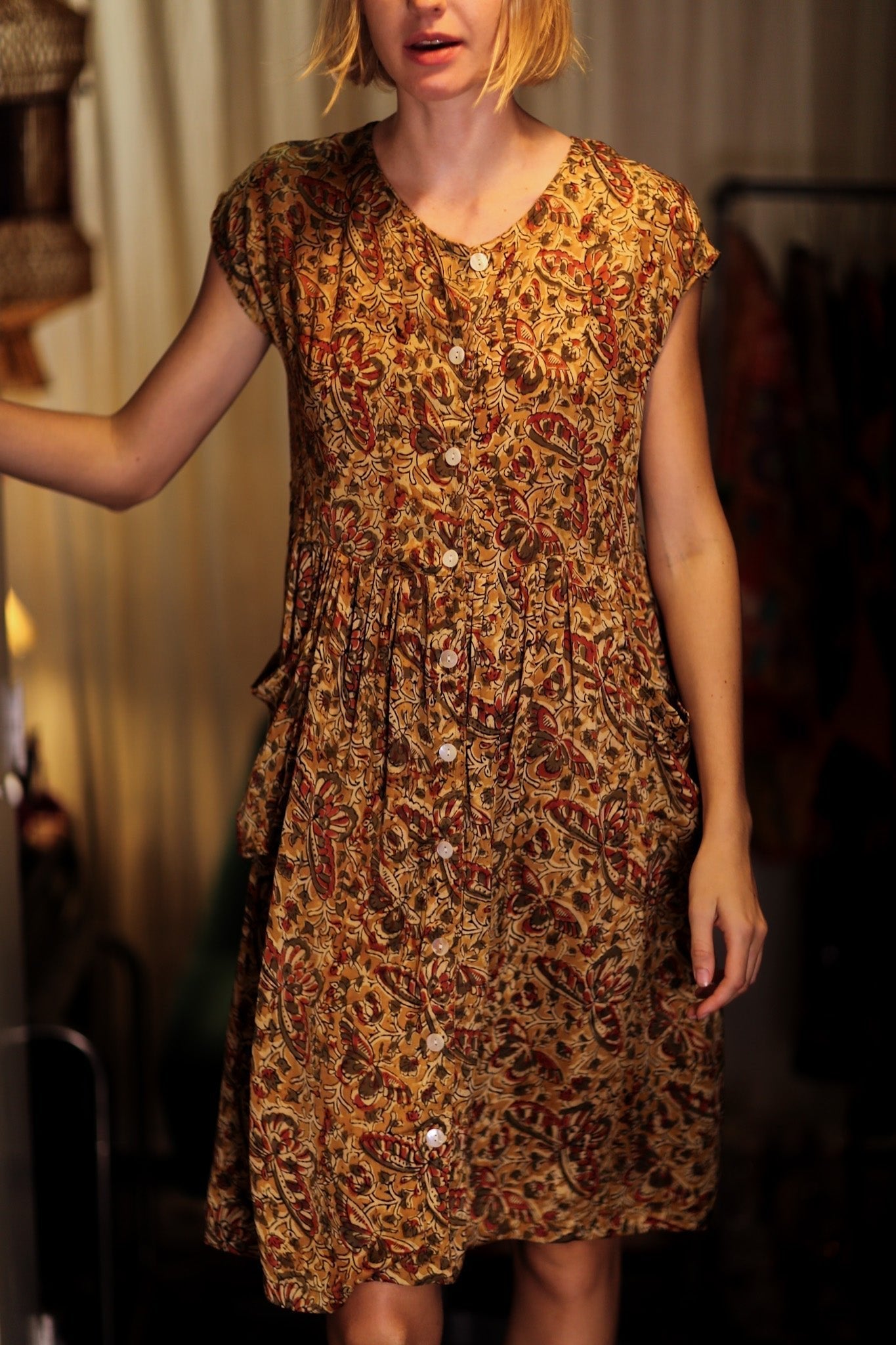 EDITH SILK DRESS MARIPOSA YELLOW - MOMO STUDIO BERLIN - Berlin Concept Store - sustainable & ethical fashion