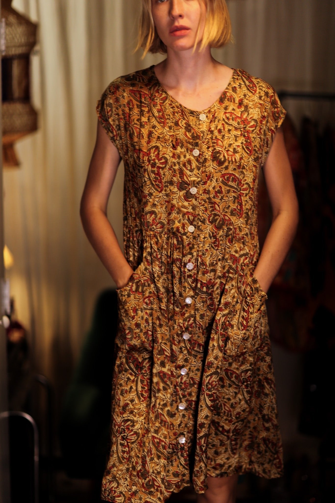 EDITH SILK DRESS MARIPOSA YELLOW - MOMO STUDIO BERLIN - Berlin Concept Store - sustainable & ethical fashion