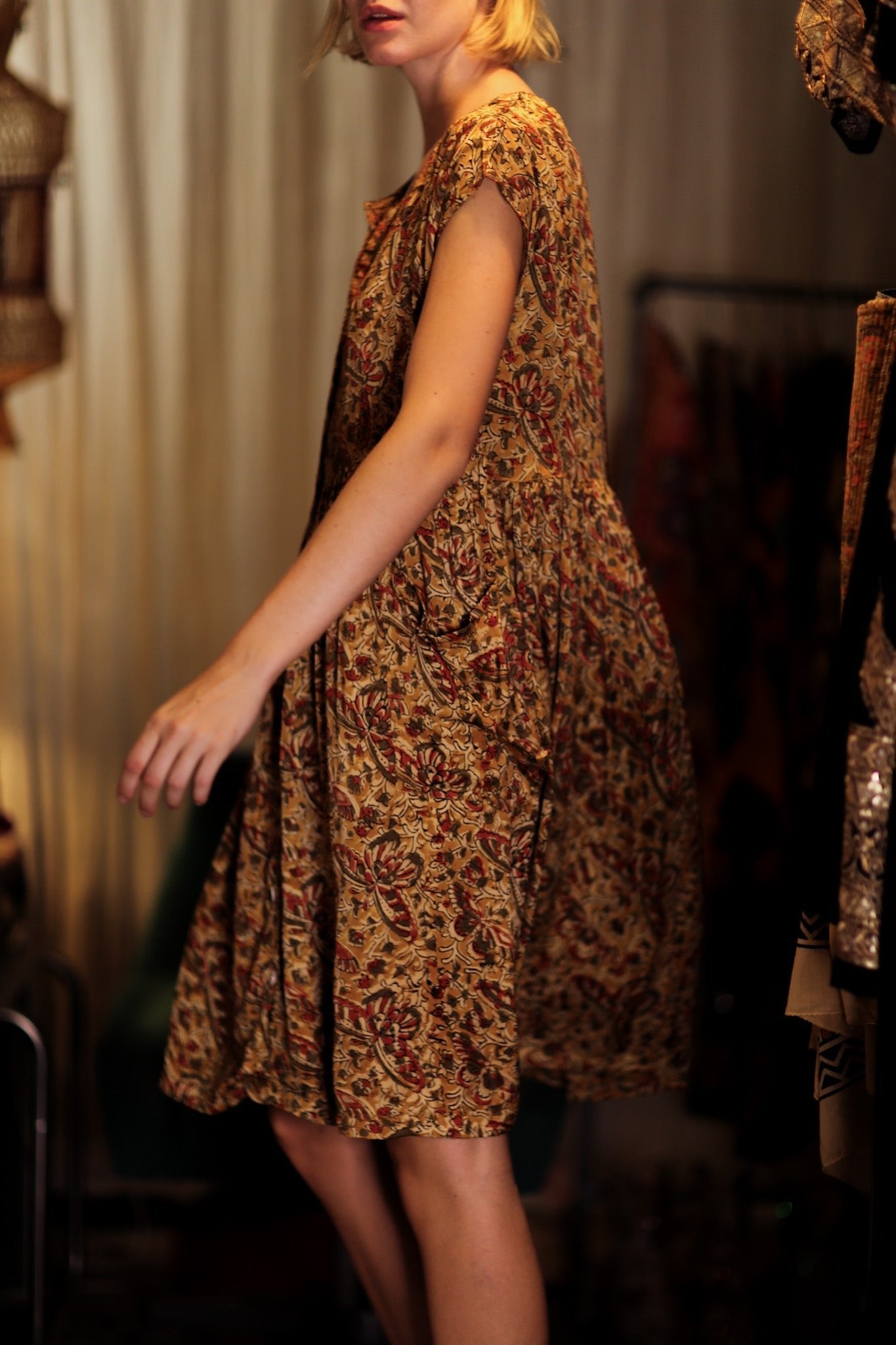 EDITH SILK DRESS MARIPOSA YELLOW - MOMO STUDIO BERLIN - Berlin Concept Store - sustainable & ethical fashion