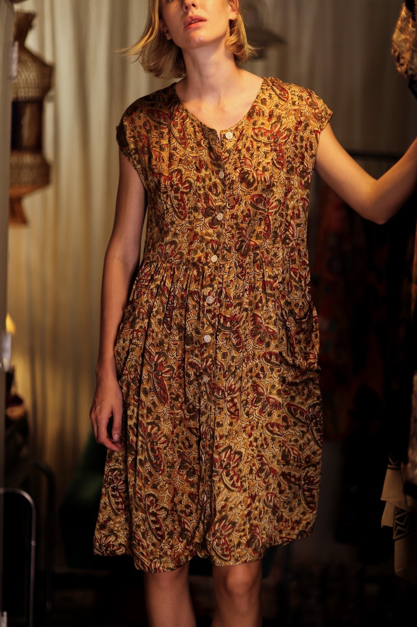 EDITH SILK DRESS MARIPOSA YELLOW - MOMO STUDIO BERLIN - Berlin Concept Store - sustainable & ethical fashion