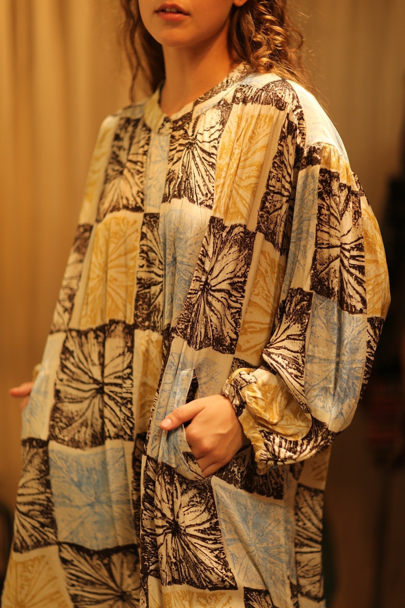 ELIZABETH SILK DRESS ANANAS PASTEL - MOMO STUDIO BERLIN - Berlin Concept Store - sustainable & ethical fashion