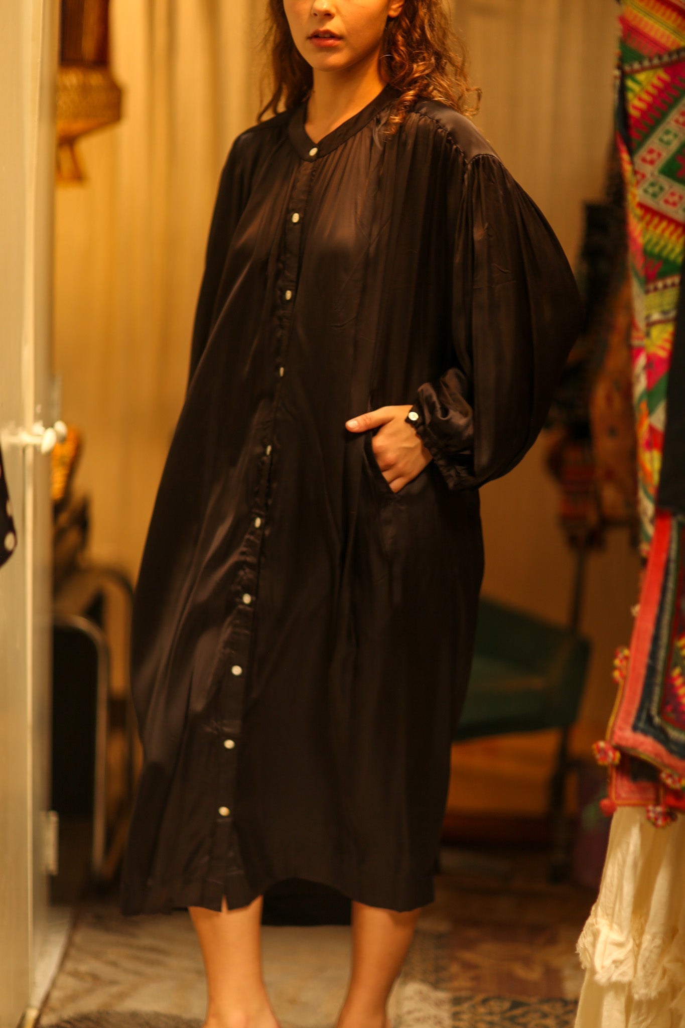 ELIZABETH SILK DRESS BLACK - MOMO STUDIO BERLIN - Berlin Concept Store - sustainable & ethical fashion